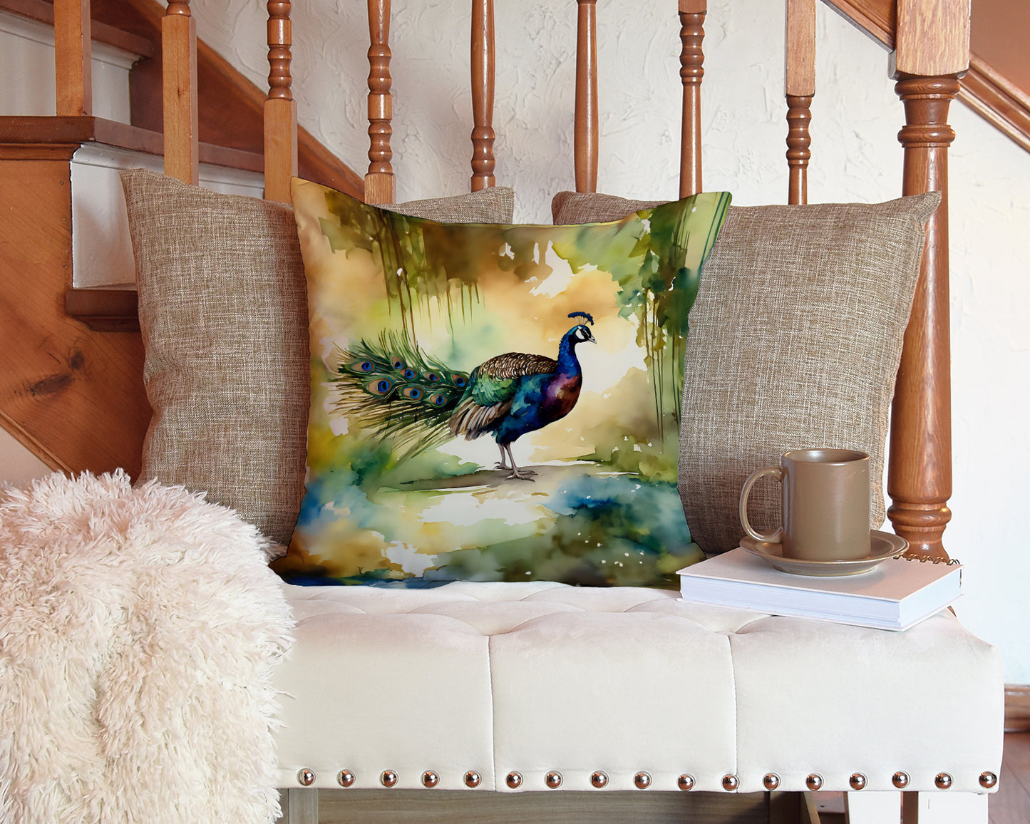 Peacock Throw Pillow