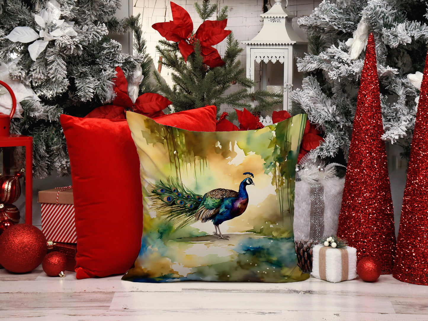 Peacock Throw Pillow