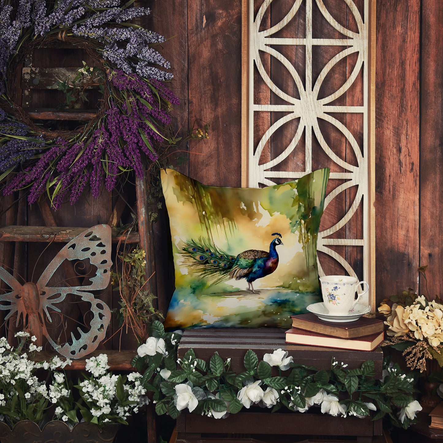 Peacock Throw Pillow