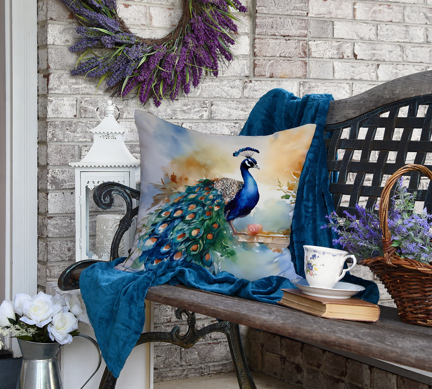 Peacock Throw Pillow