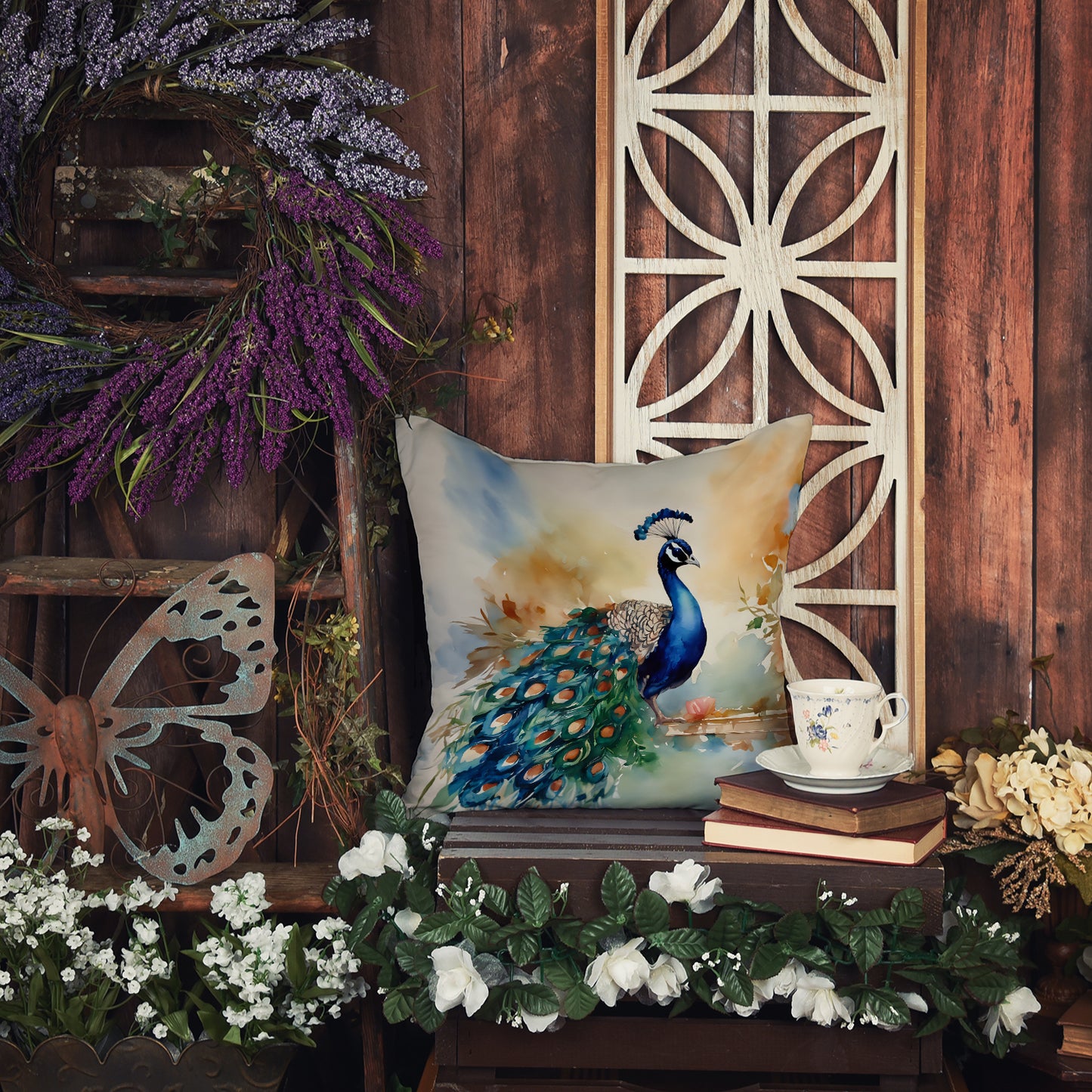 Peacock Throw Pillow