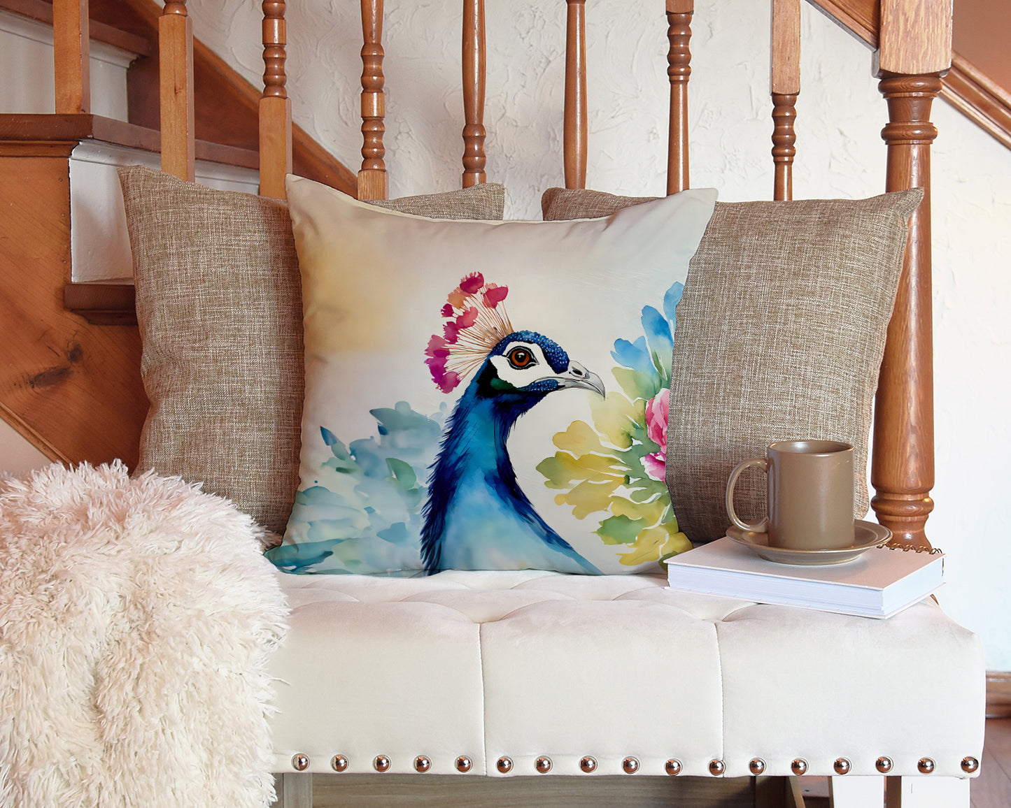 Peacock Throw Pillow