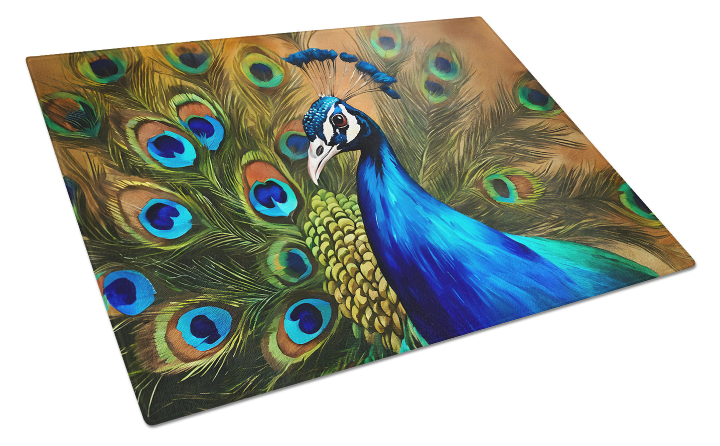 Buy this Peacock Glass Cutting Board