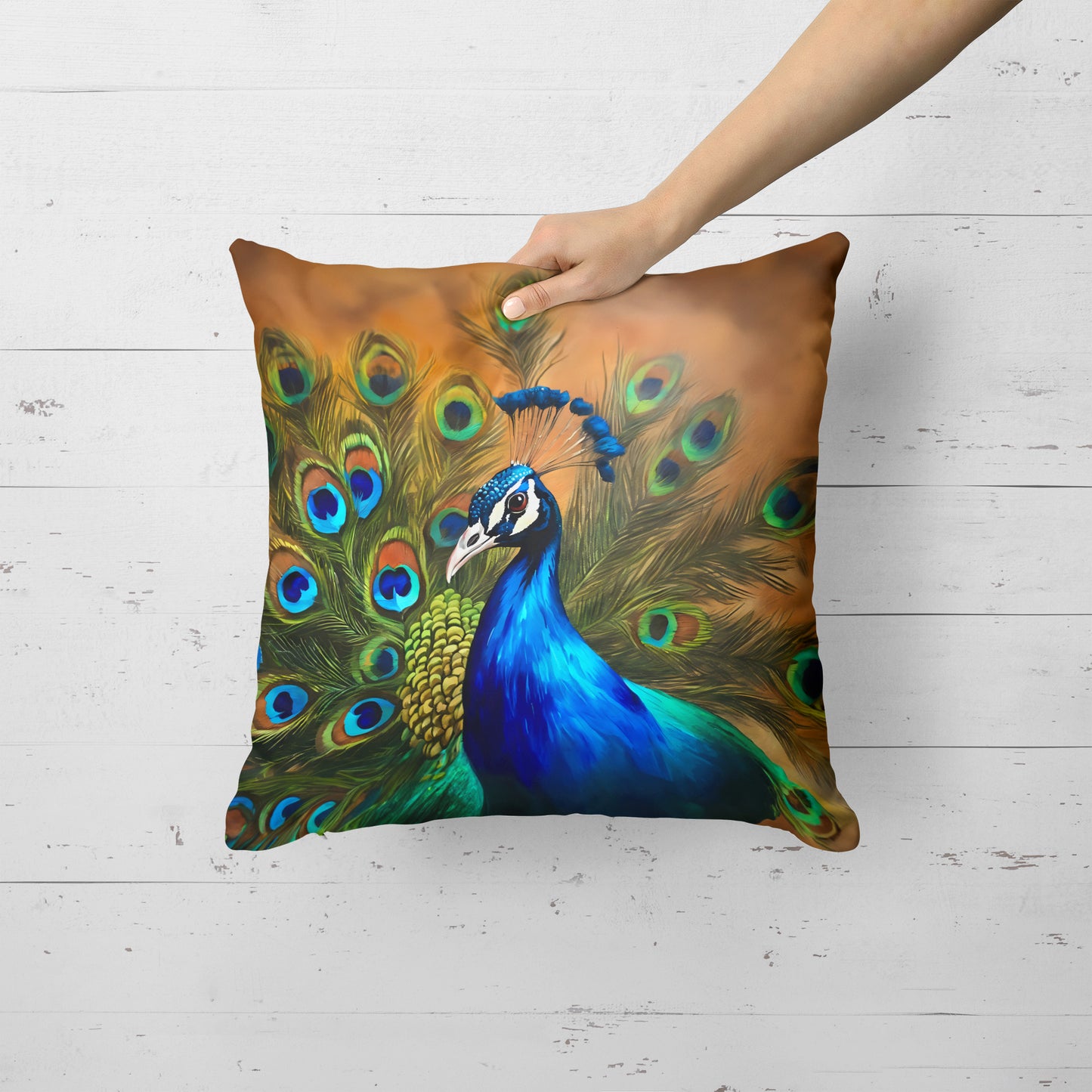 Peacock Throw Pillow