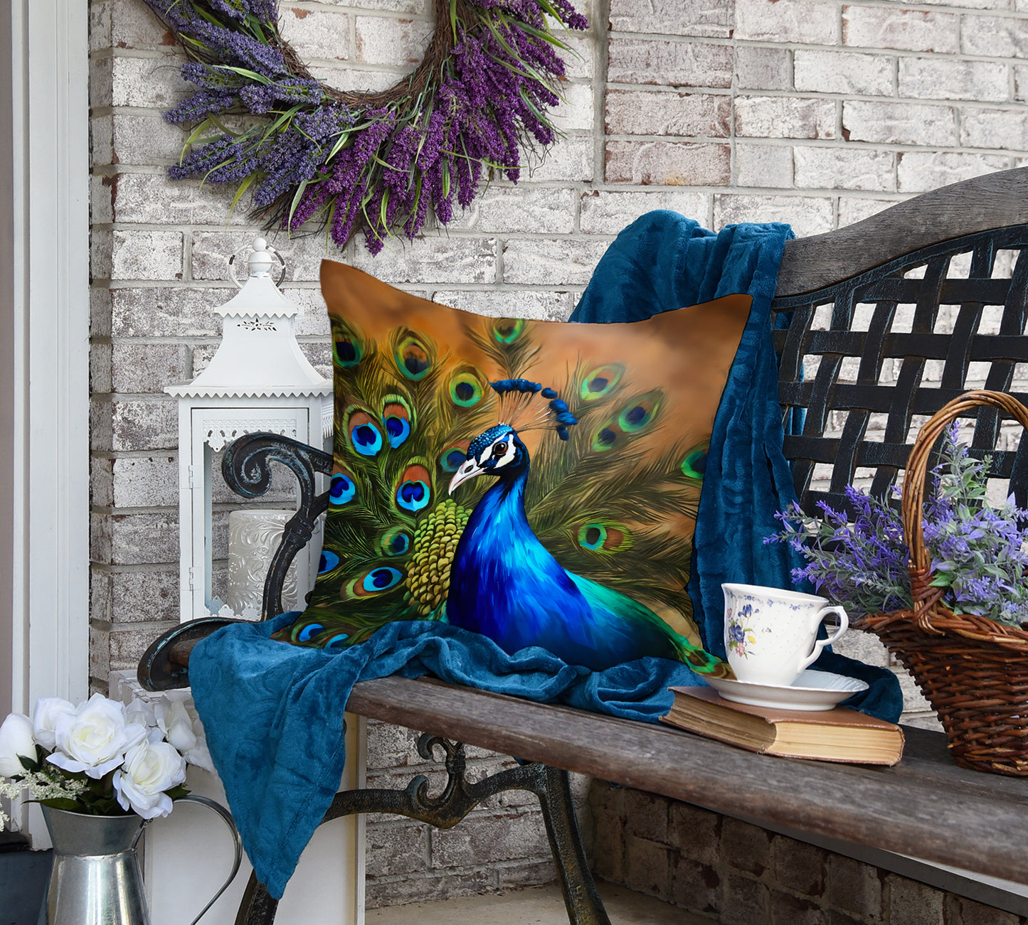 Peacock Throw Pillow