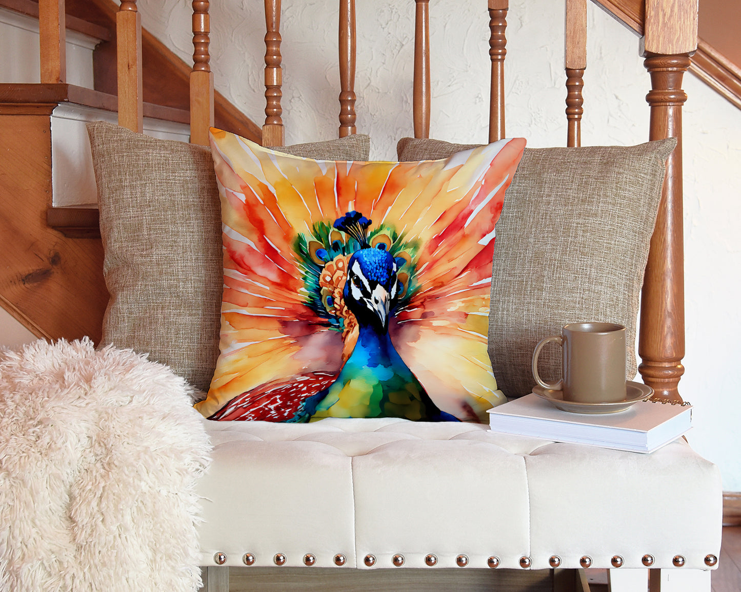 Peacock Throw Pillow