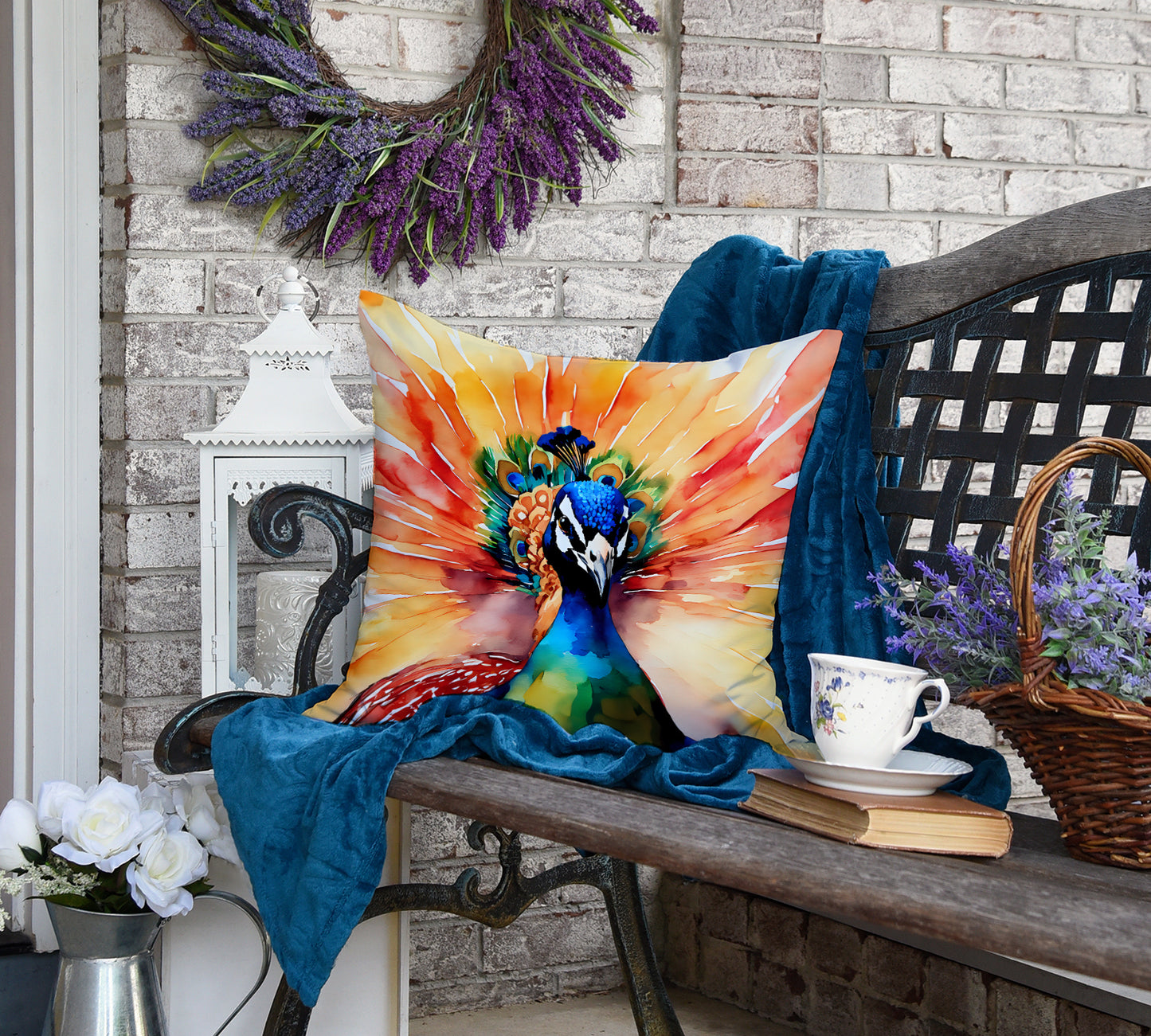 Peacock Throw Pillow