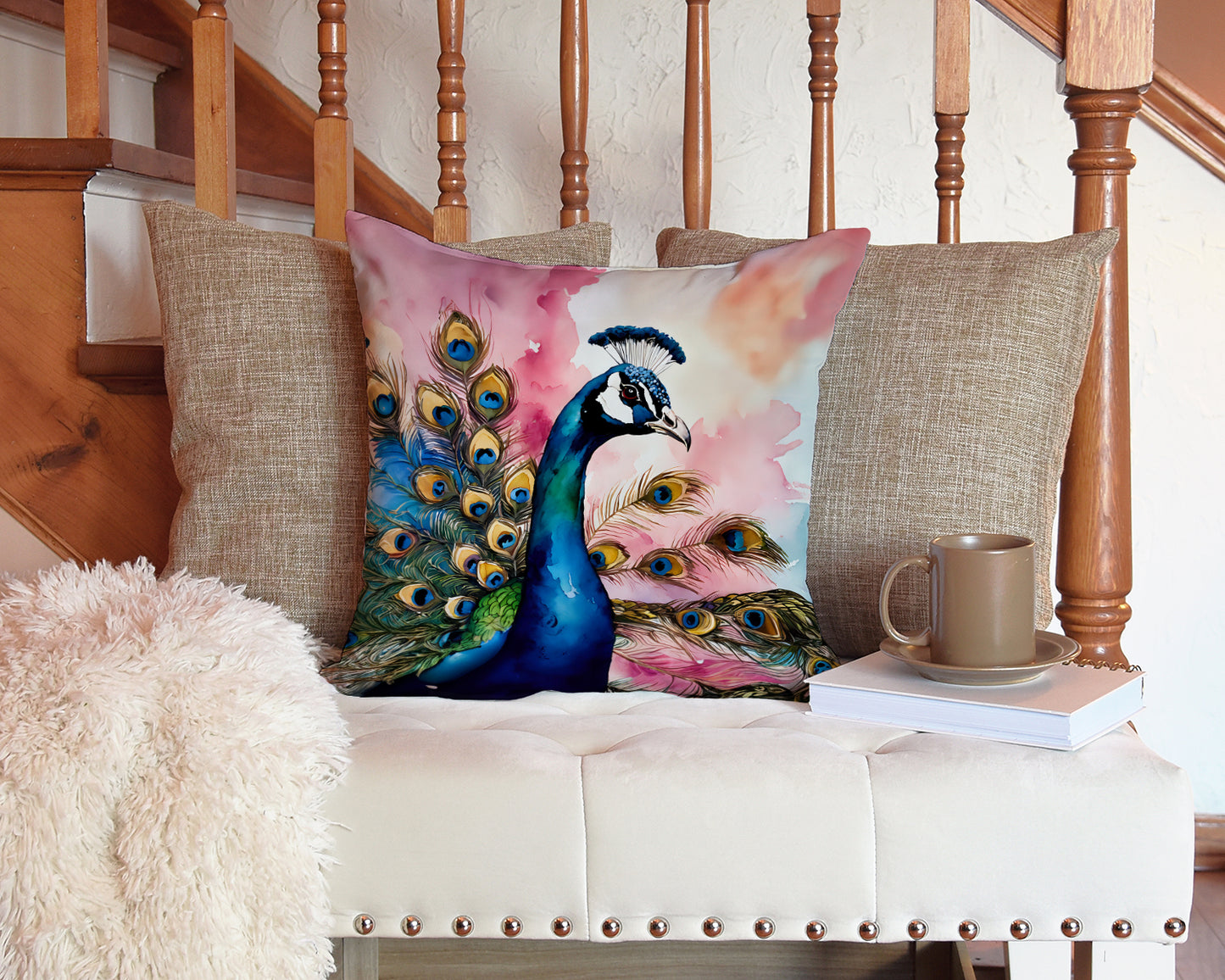 Peacock Throw Pillow