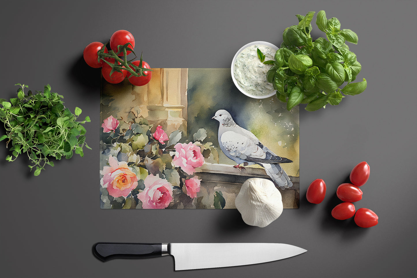 Pigeon Glass Cutting Board