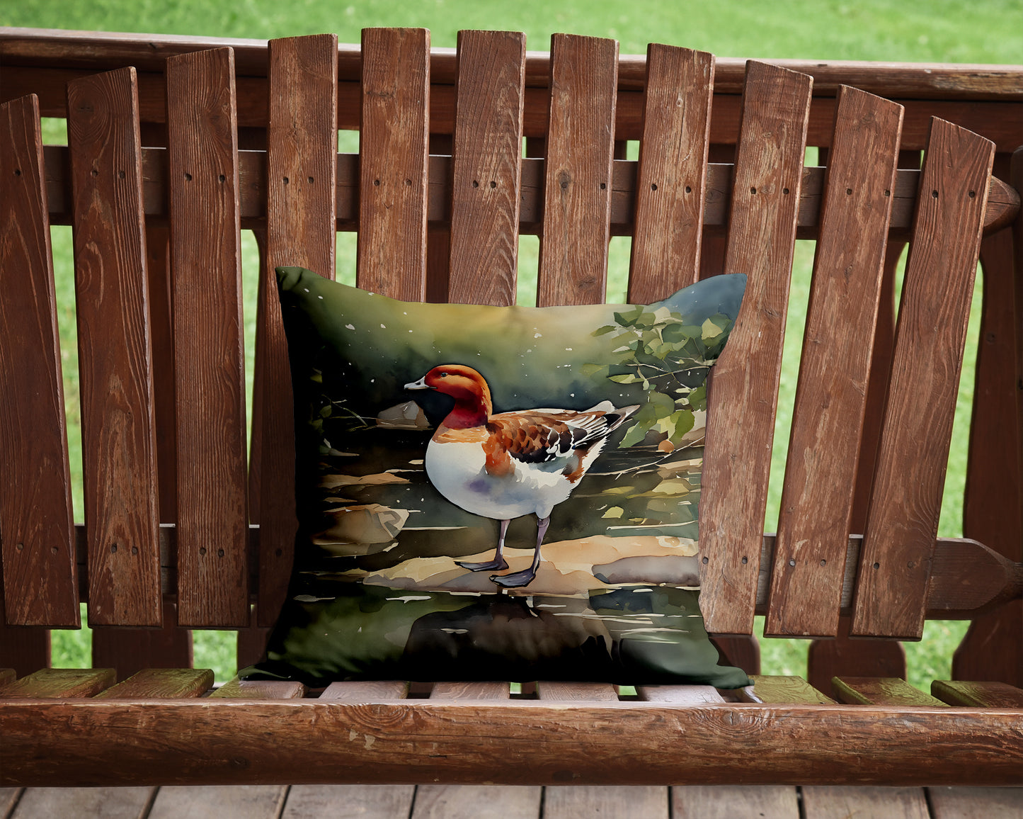 Redhead Duck Throw Pillow