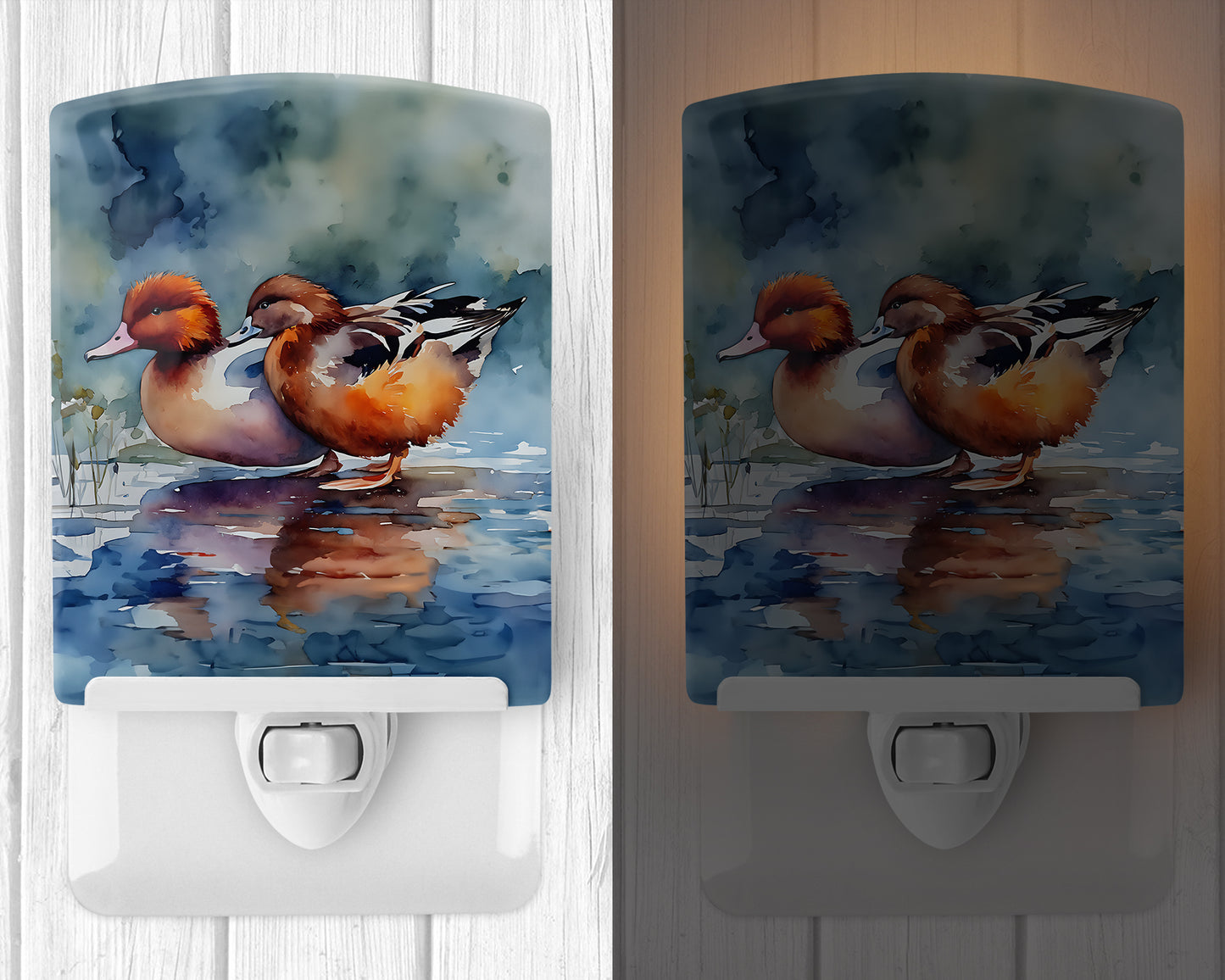 Redhead Duck Ceramic Night Light