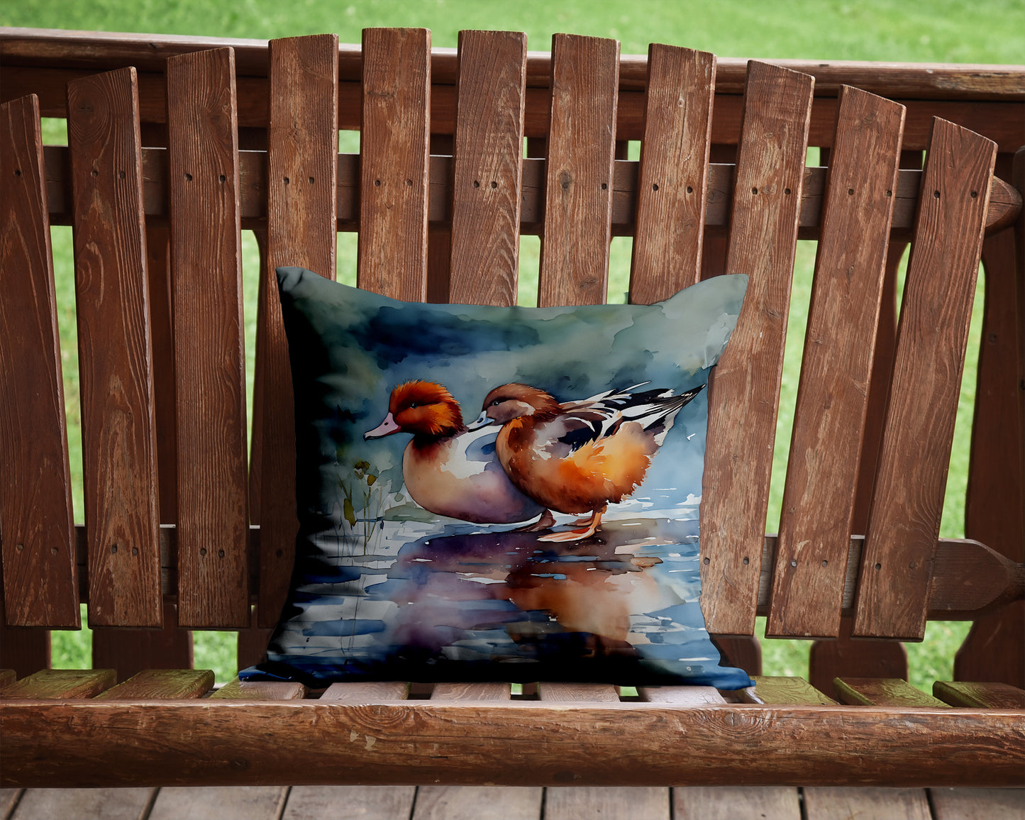 Redhead Duck Throw Pillow