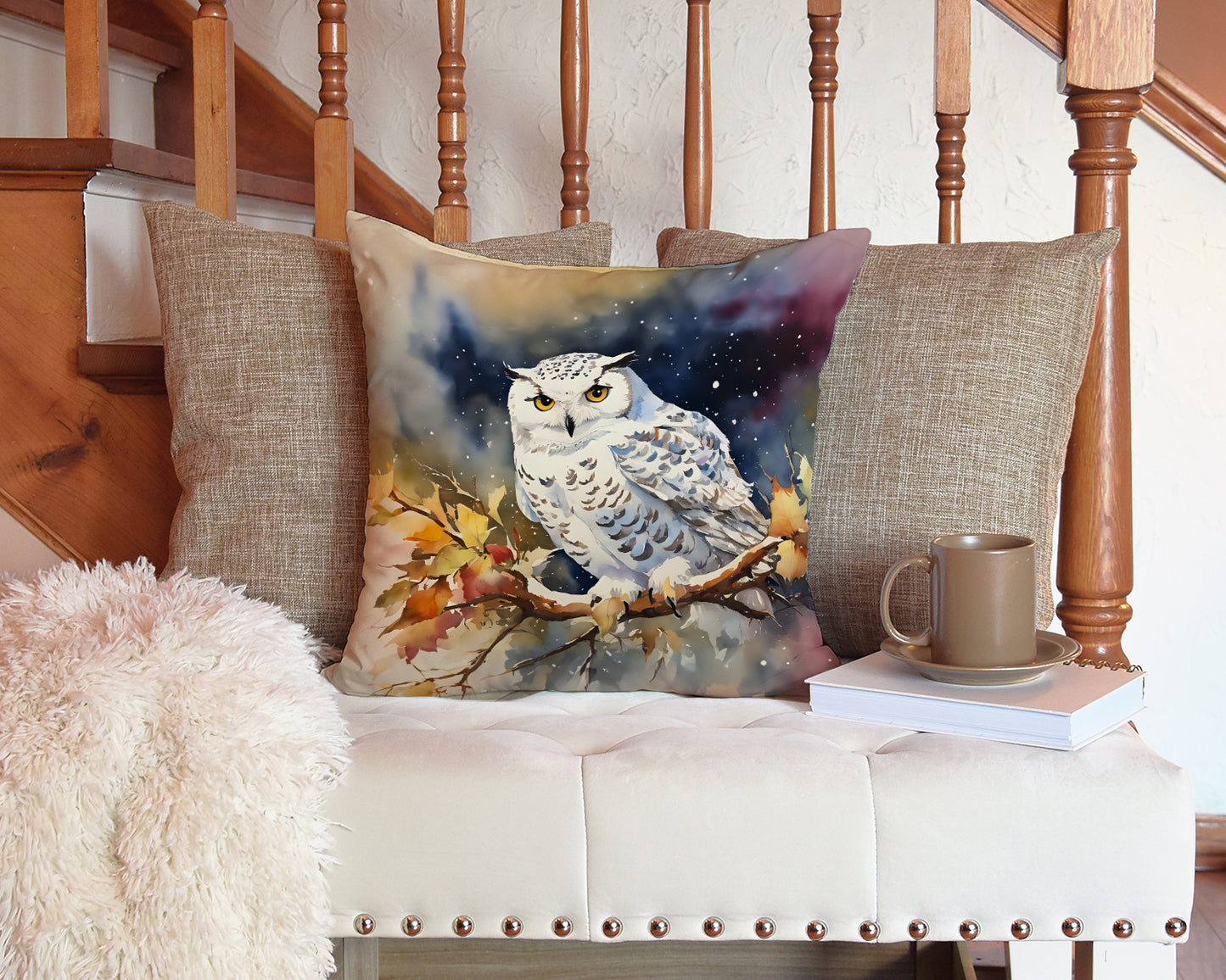 Snowy Owl Throw Pillow