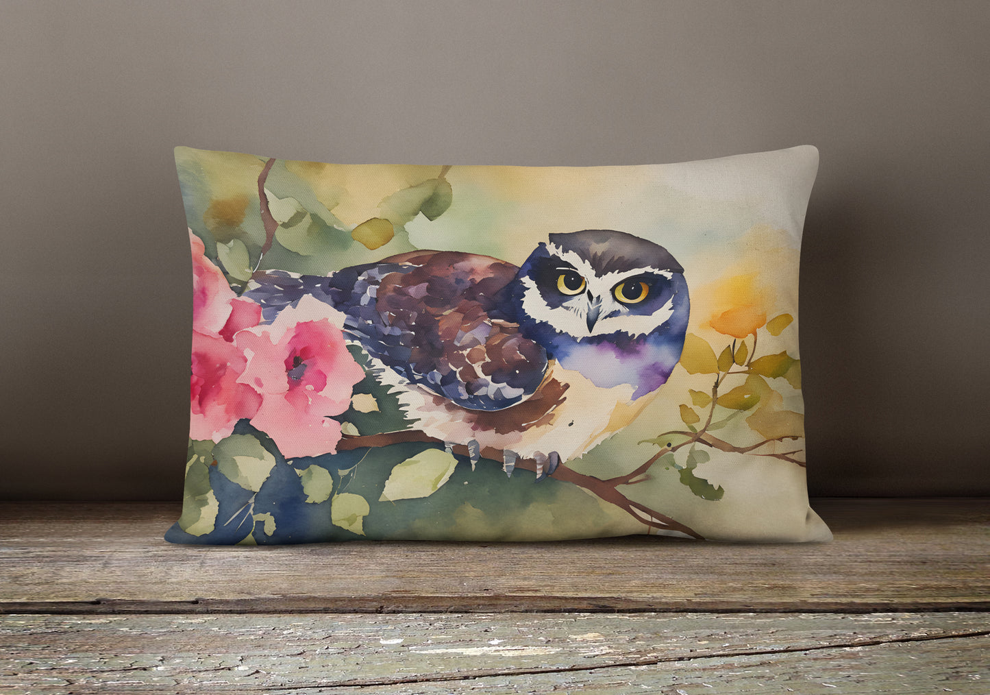 Spectacled Owl Throw Pillow