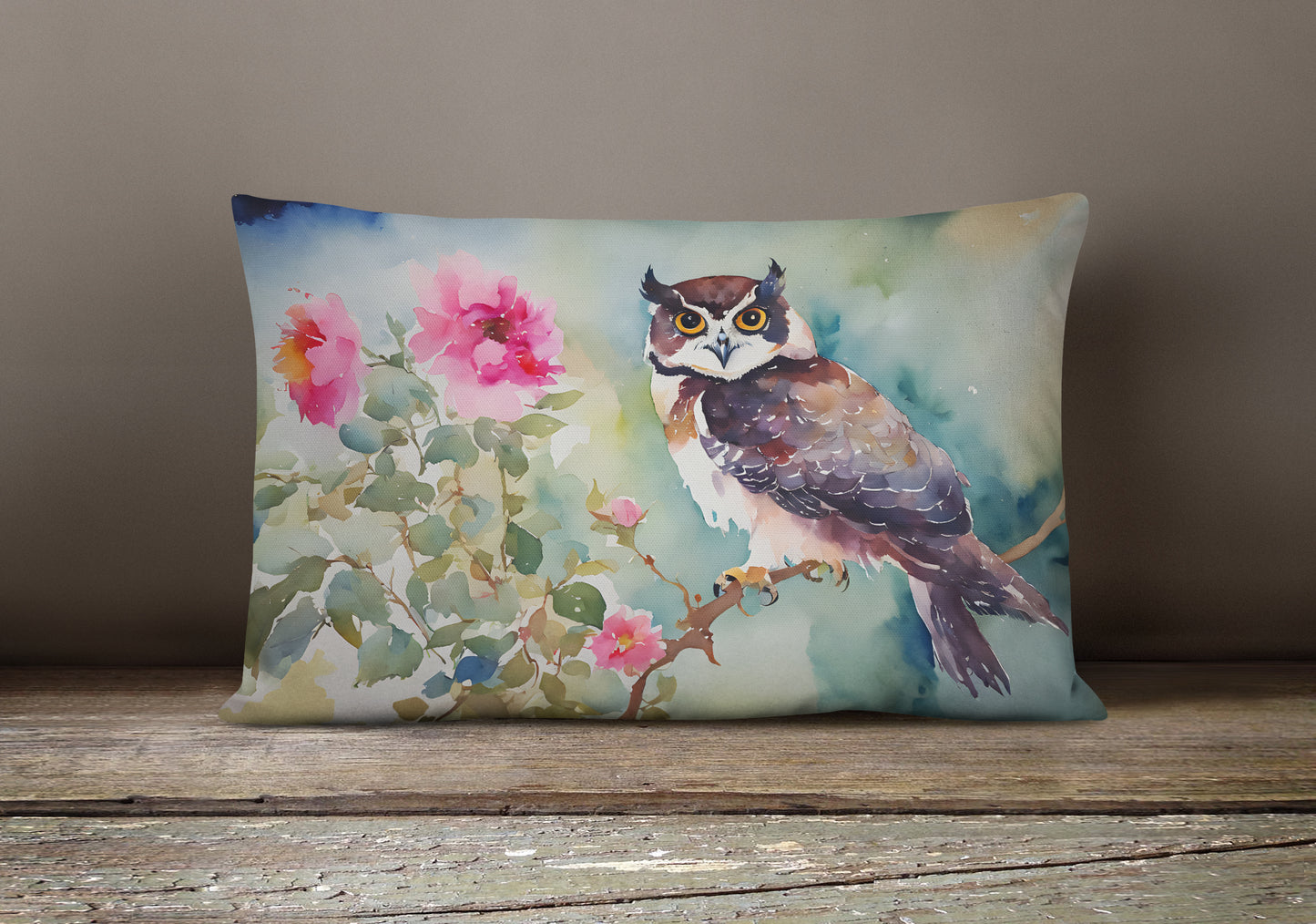 Spectacled Owl Throw Pillow