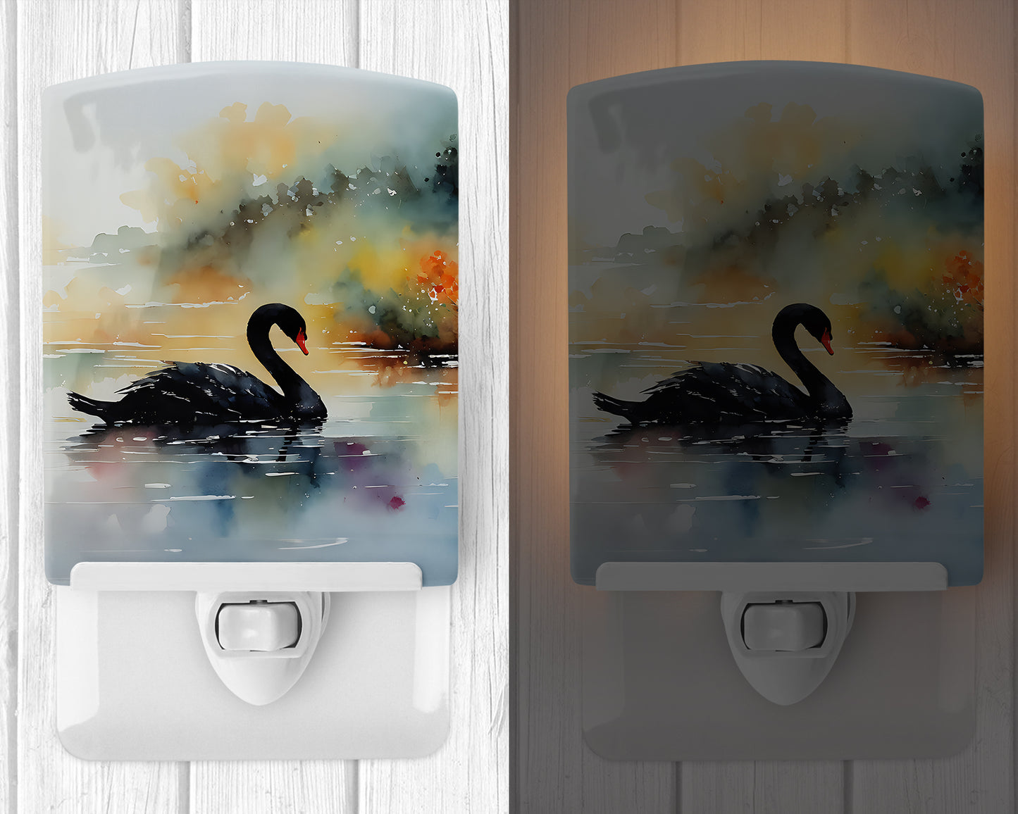 Black Swan Ceramic Night Light