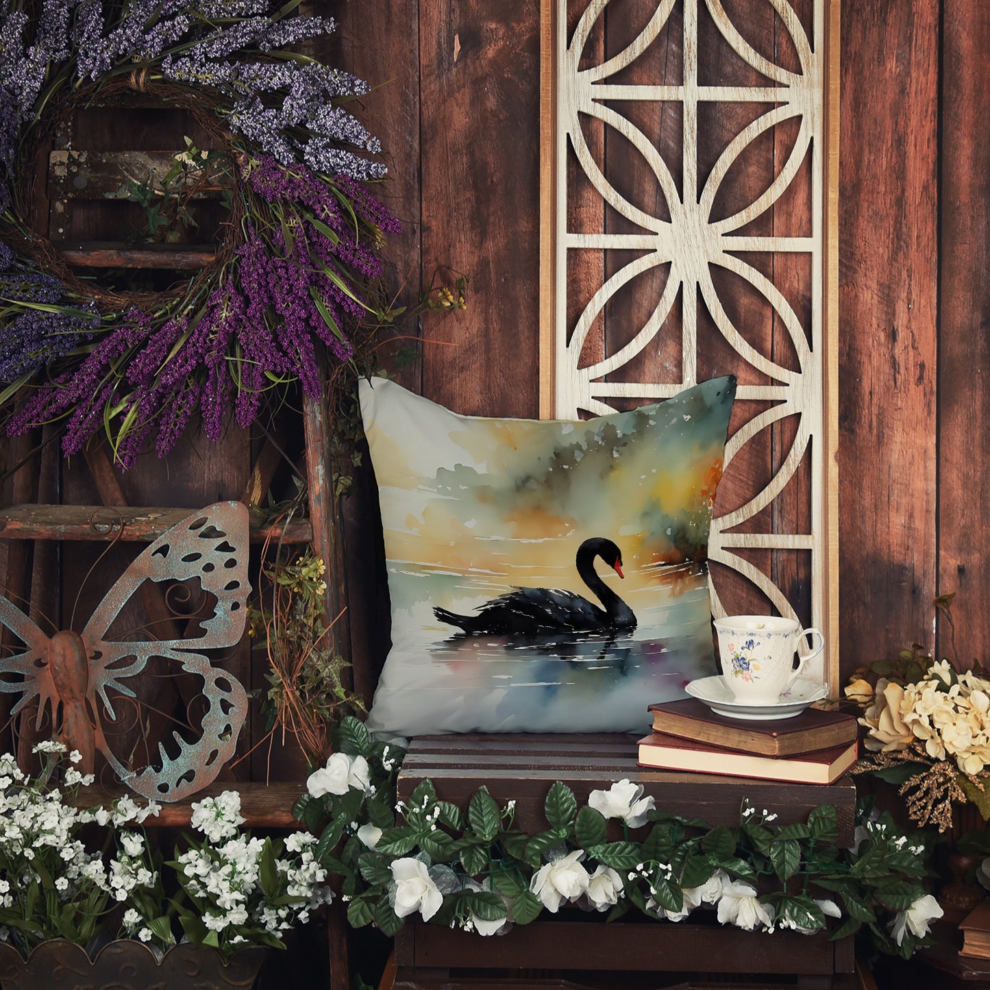 Black Swan Throw Pillow