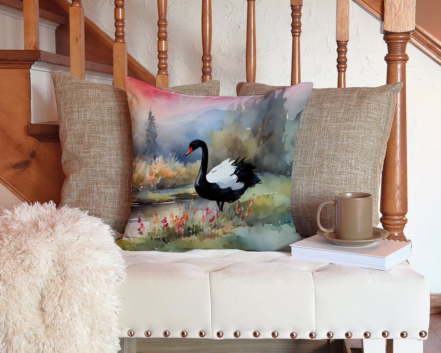 Black Swan Throw Pillow