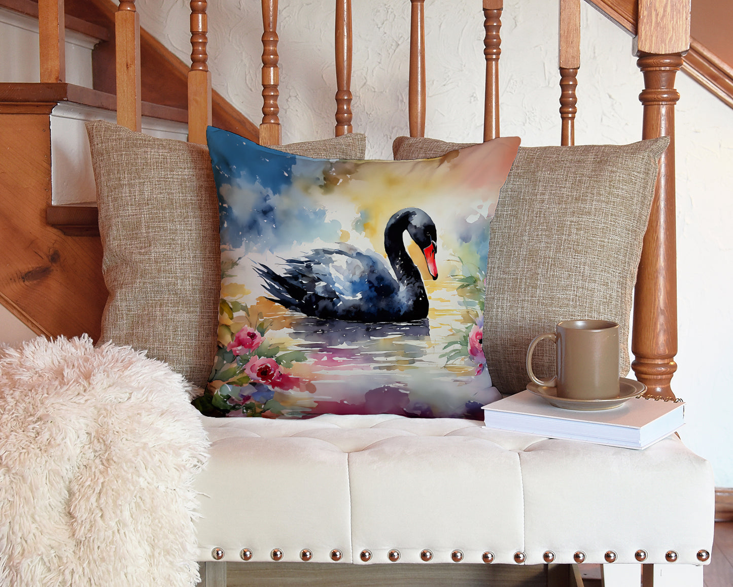 Black Swan Throw Pillow