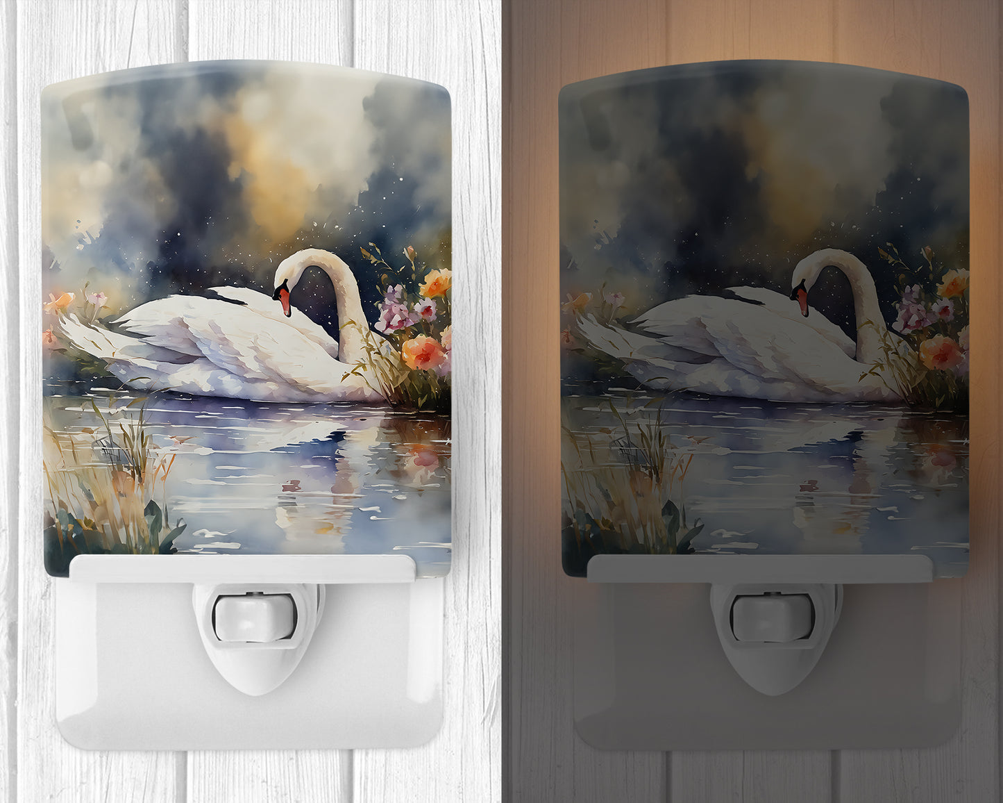 Swan Ceramic Night Light