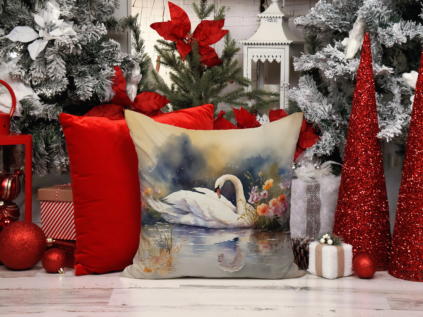 Swan Throw Pillow