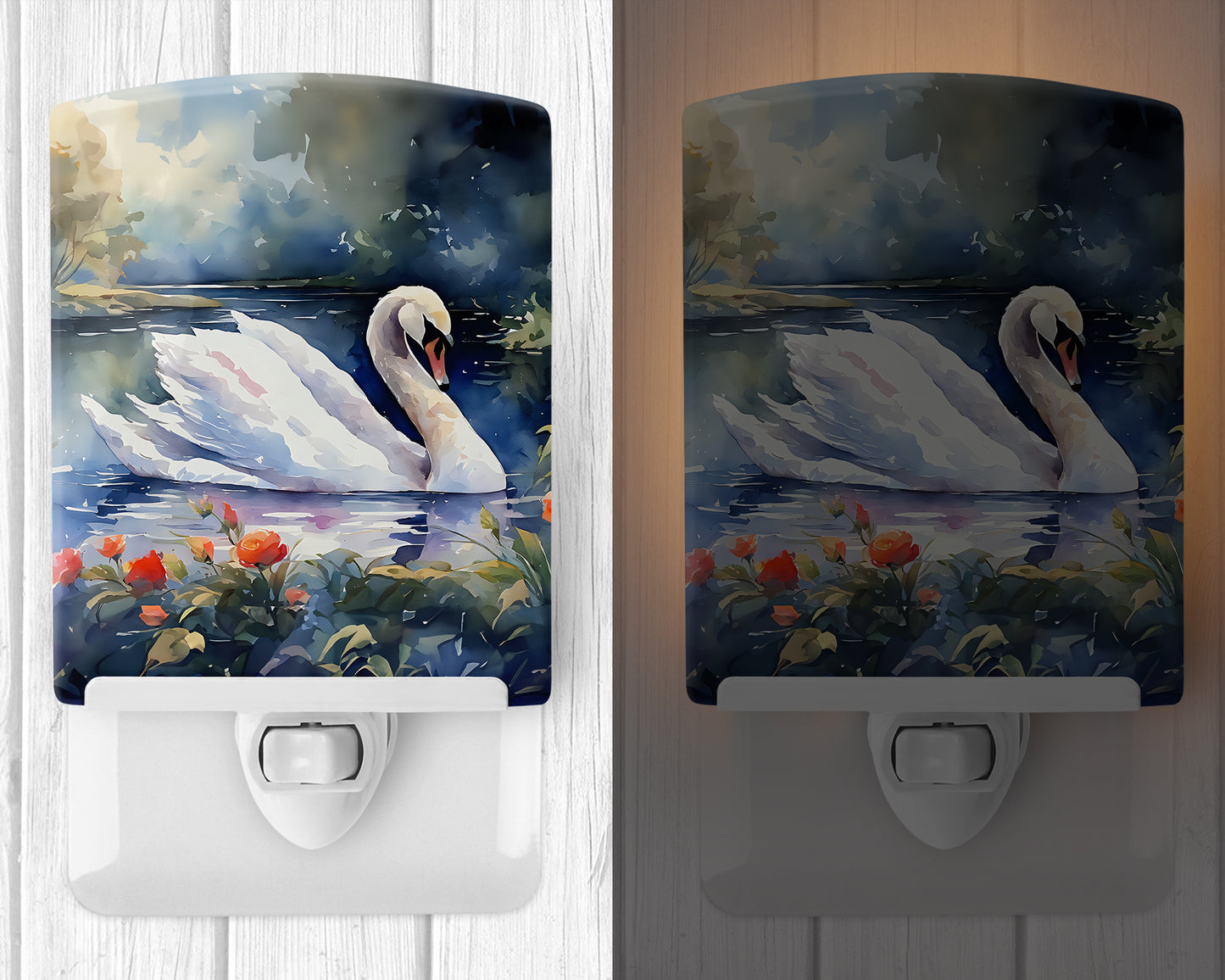 Swan Ceramic Night Light