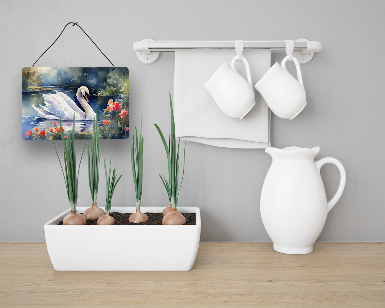 Swan Wall or Door Hanging Prints