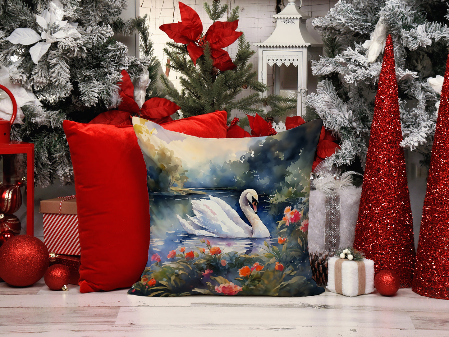 Swan Throw Pillow