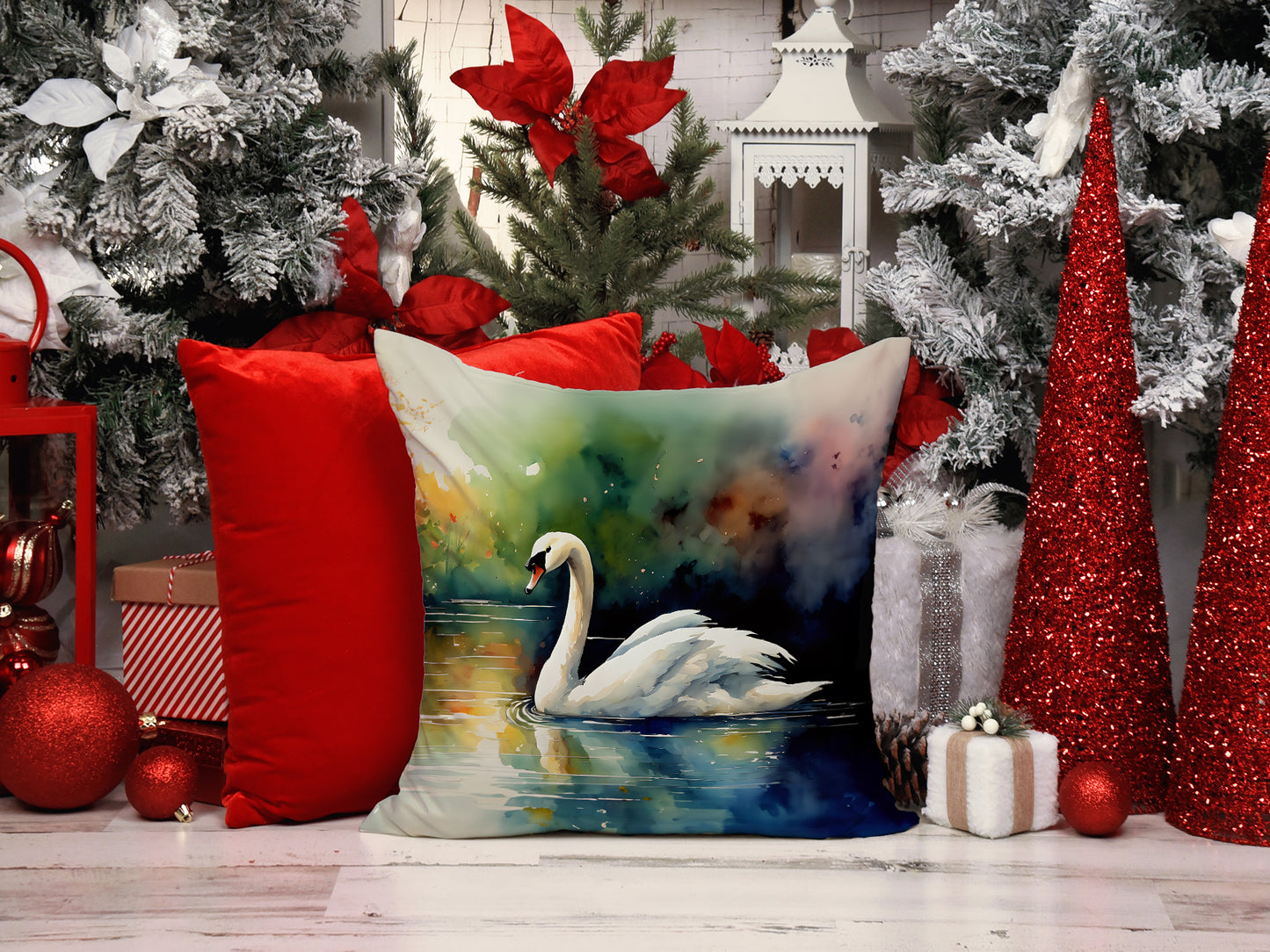 Swan Throw Pillow