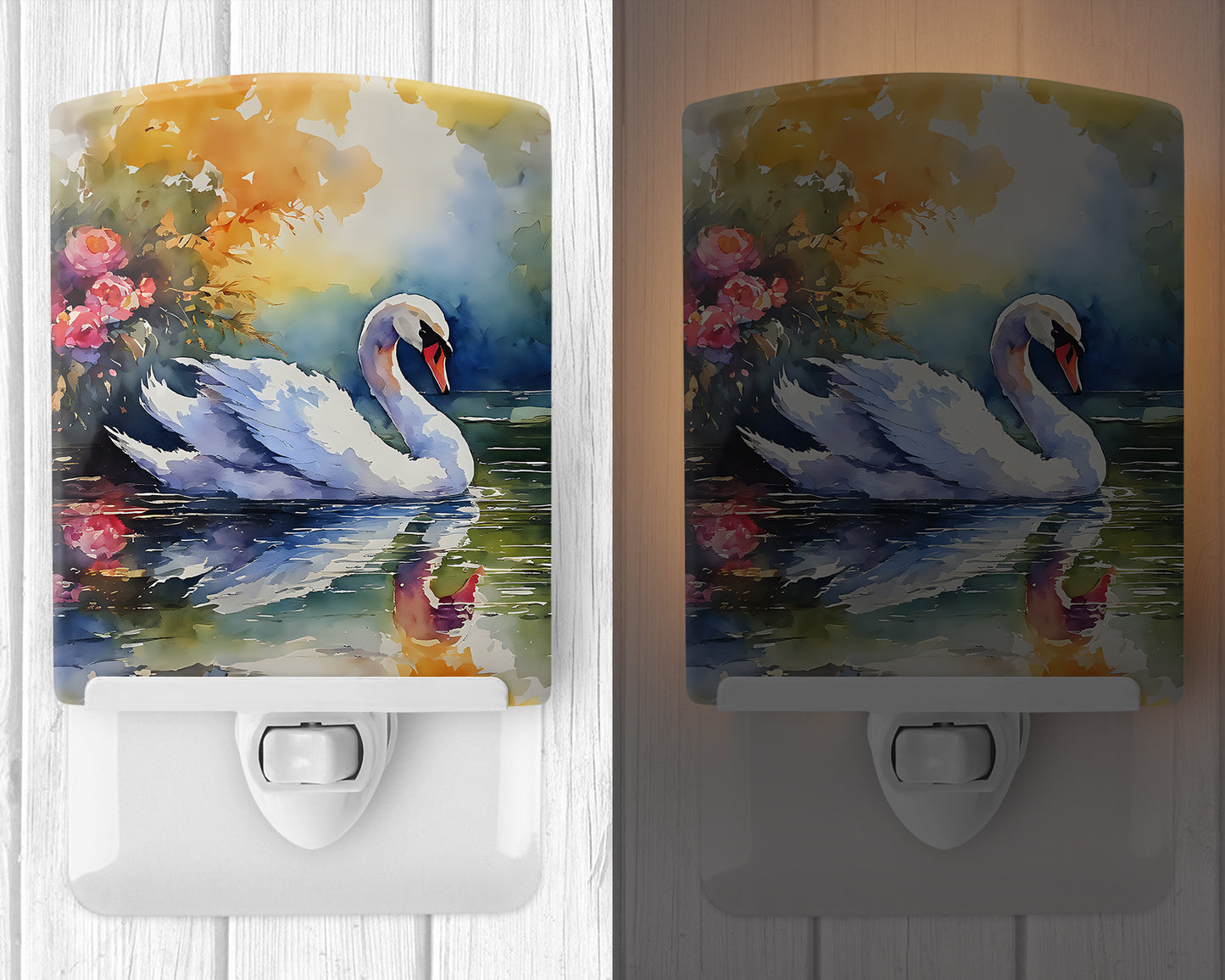 Swan Ceramic Night Light