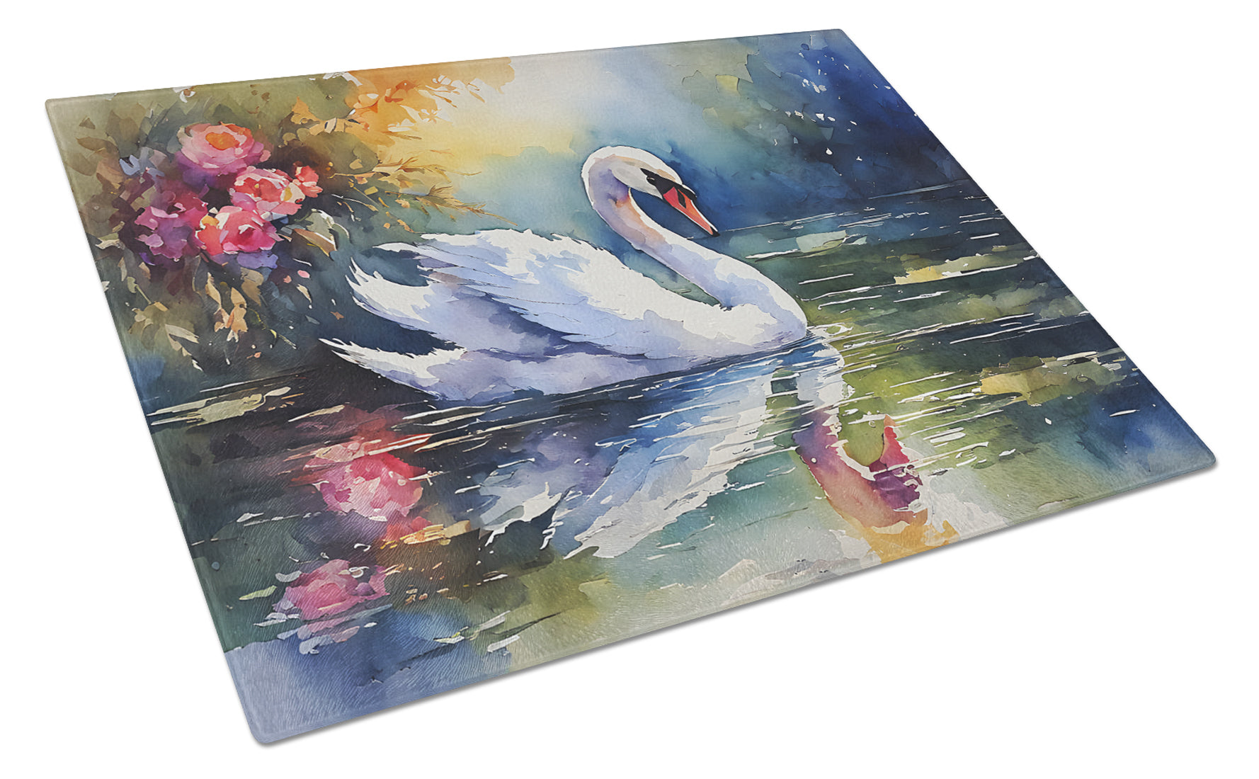 Buy this Swan Glass Cutting Board