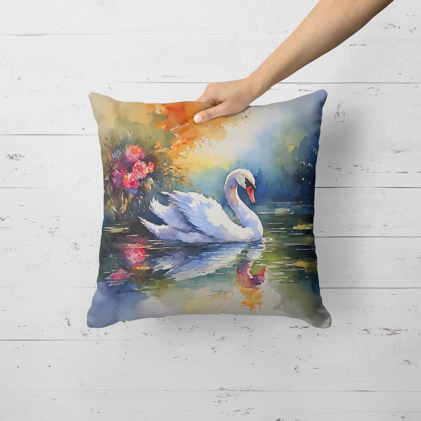 Swan Throw Pillow