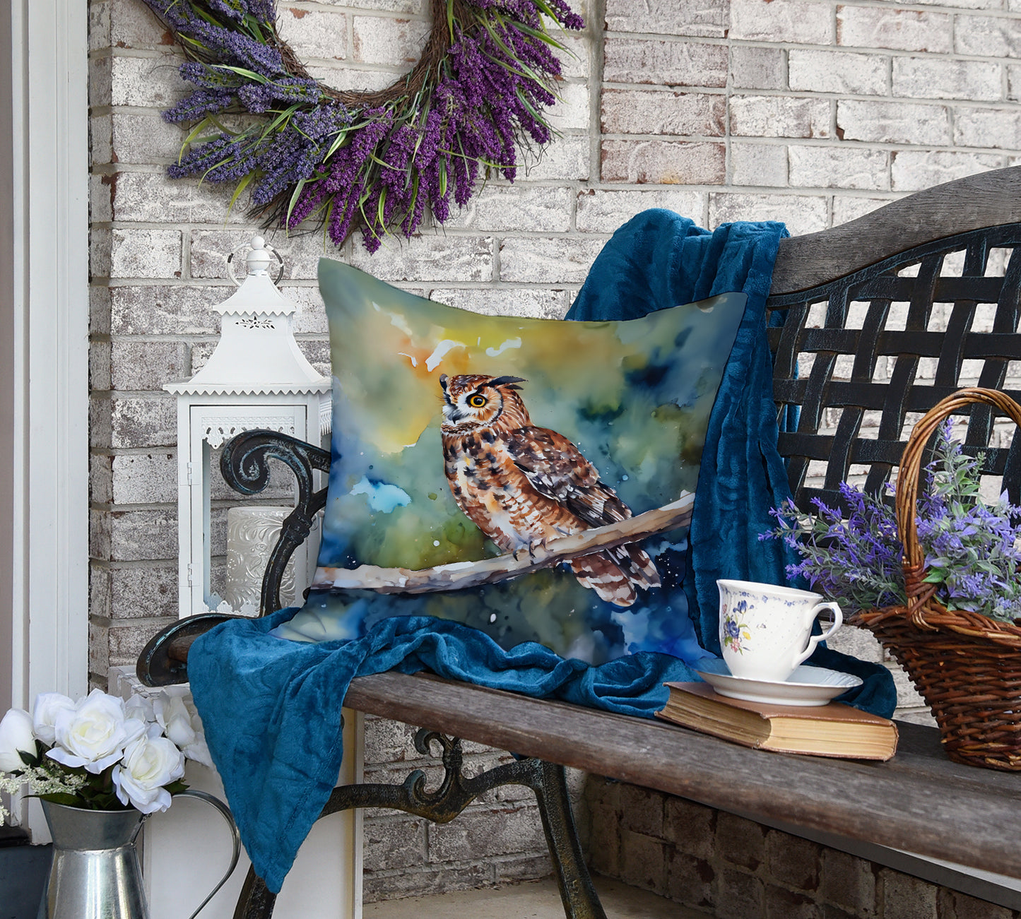 Tawny Owl Throw Pillow