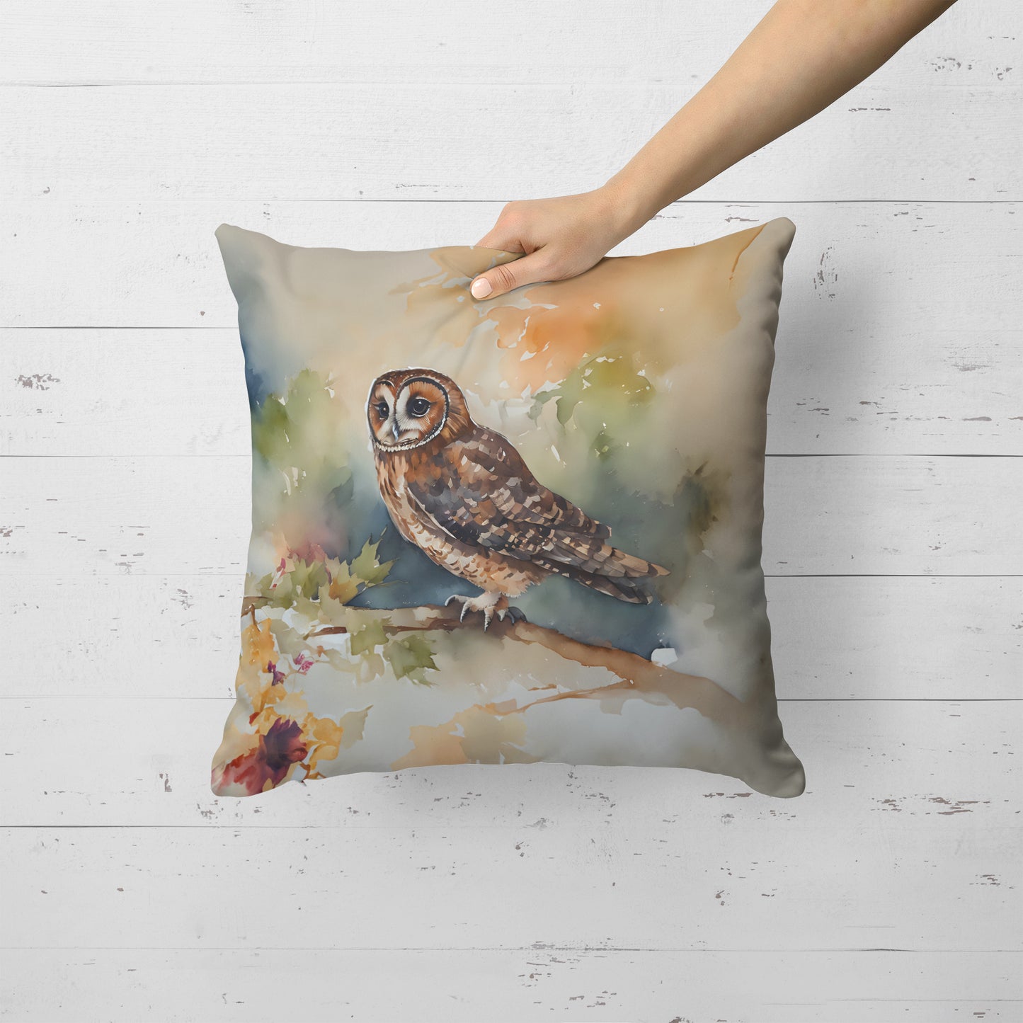 Tawny Owl Throw Pillow