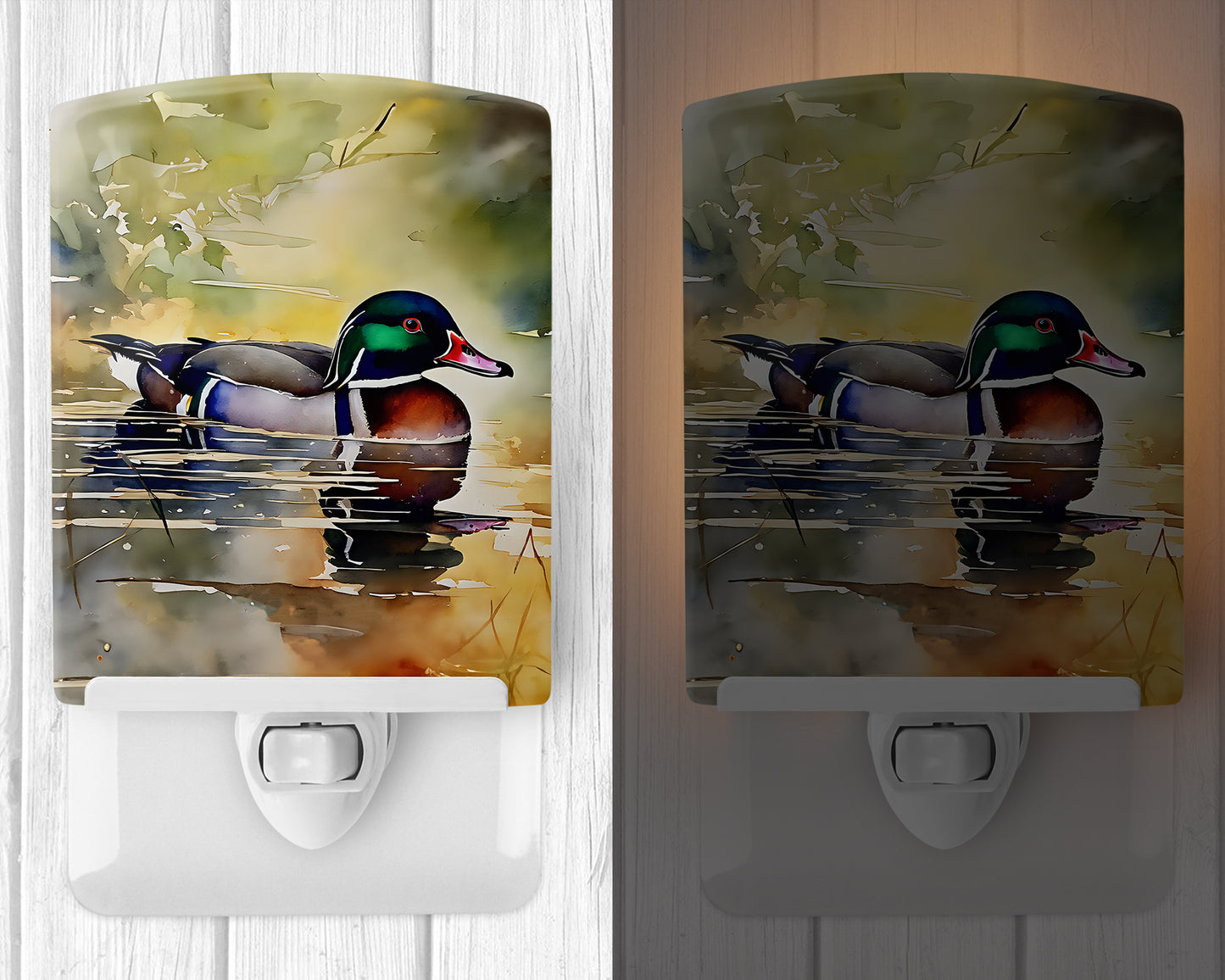 Wood Duck Ceramic Night Light