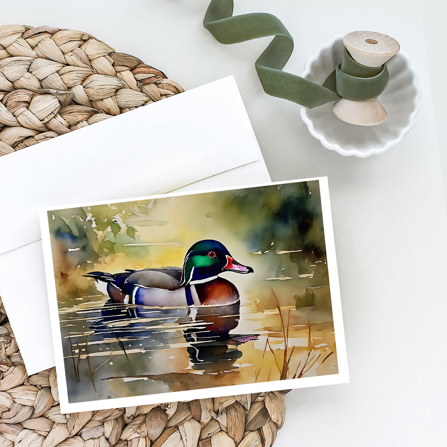 Wood Duck Greeting Cards Pack of 8