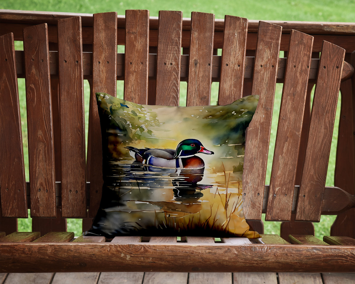 Wood Duck Throw Pillow