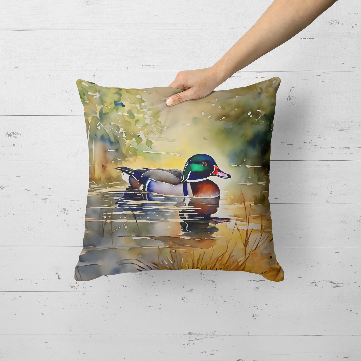 Wood Duck Throw Pillow