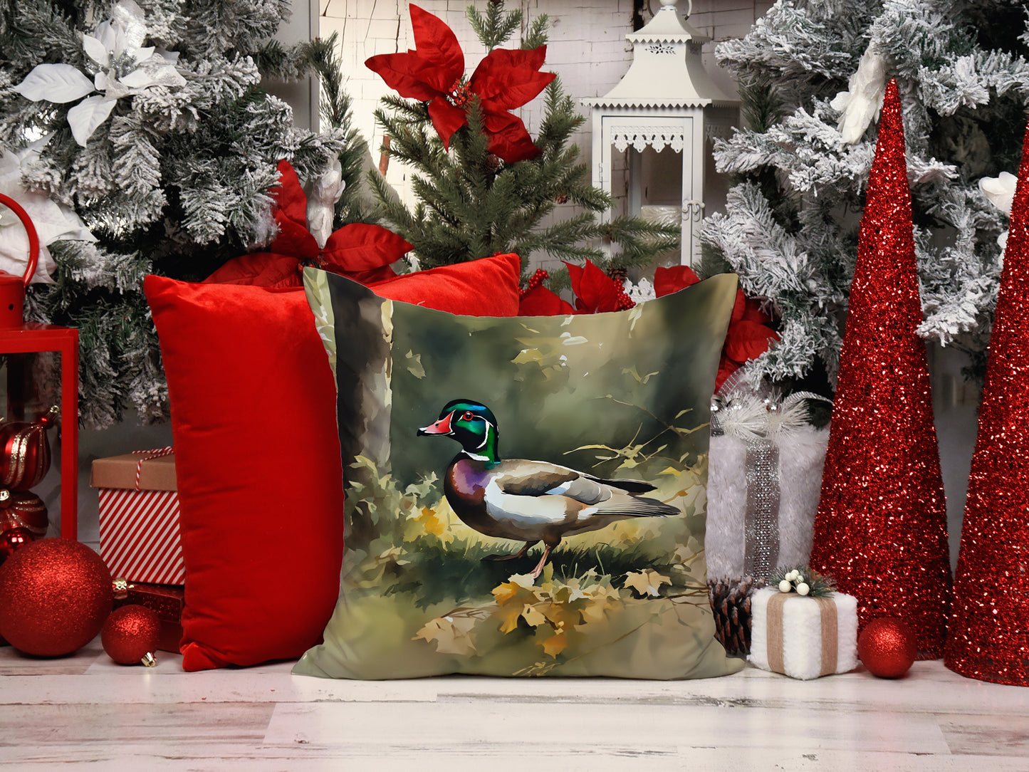 Wood Duck Throw Pillow