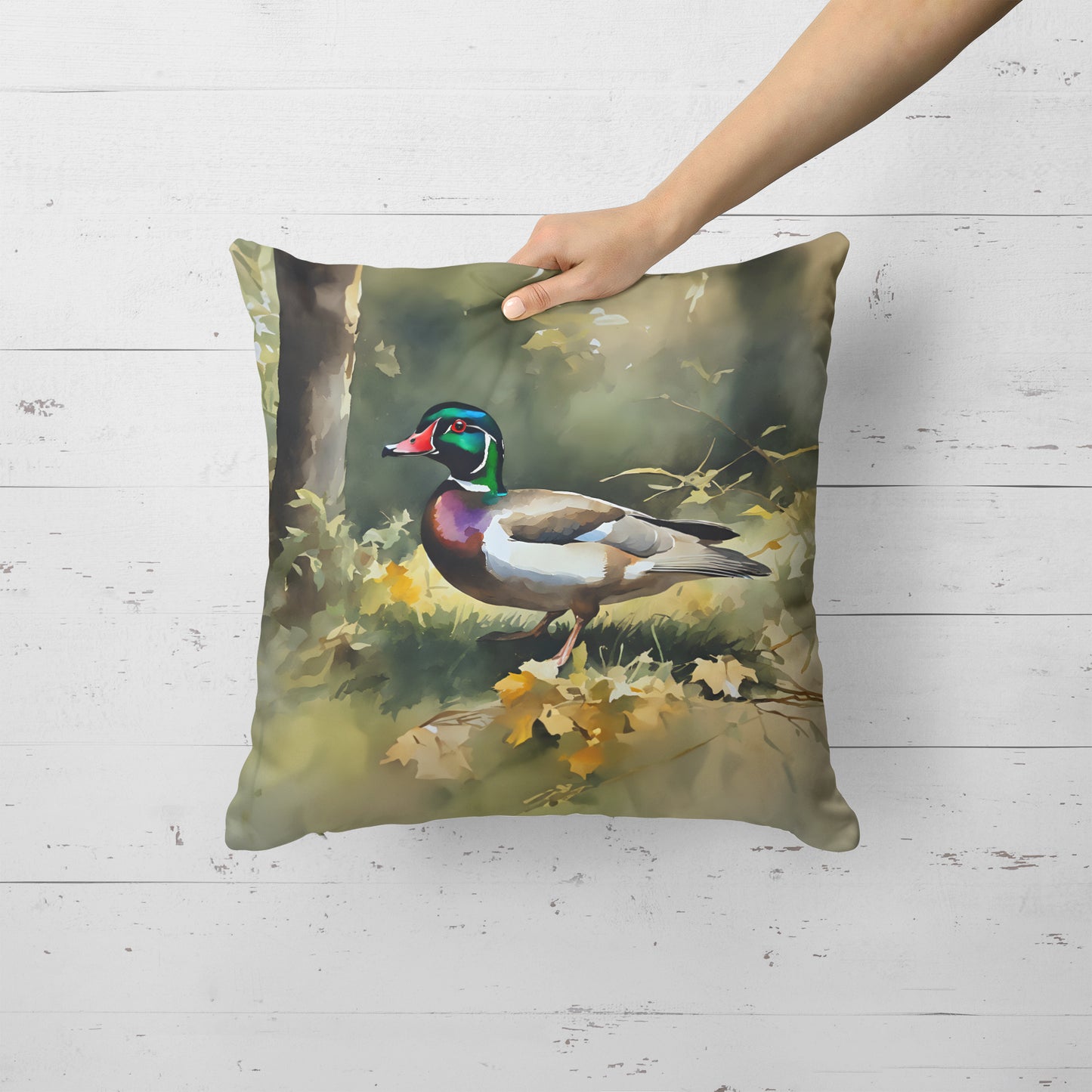 Wood Duck Throw Pillow