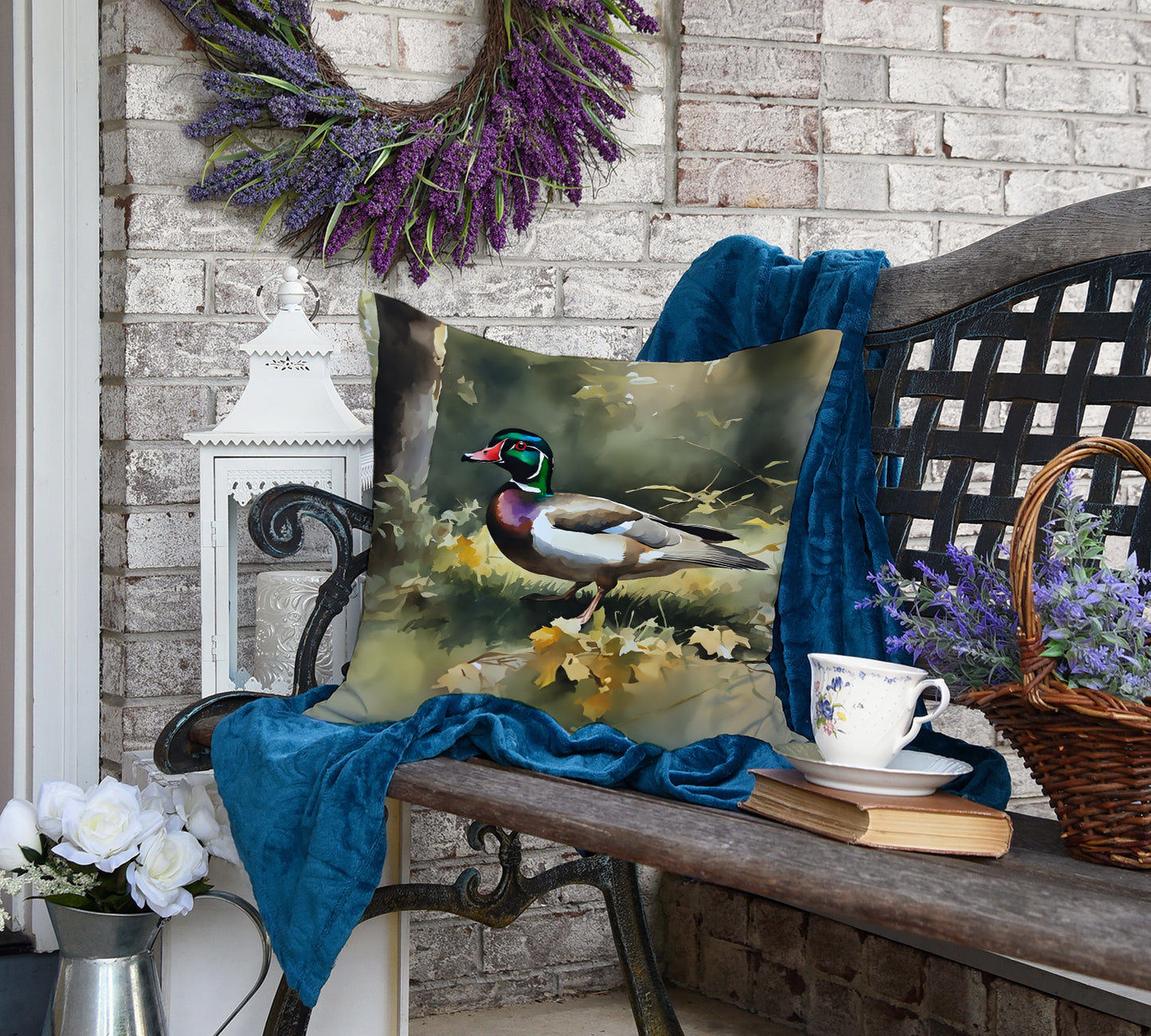 Wood Duck Throw Pillow