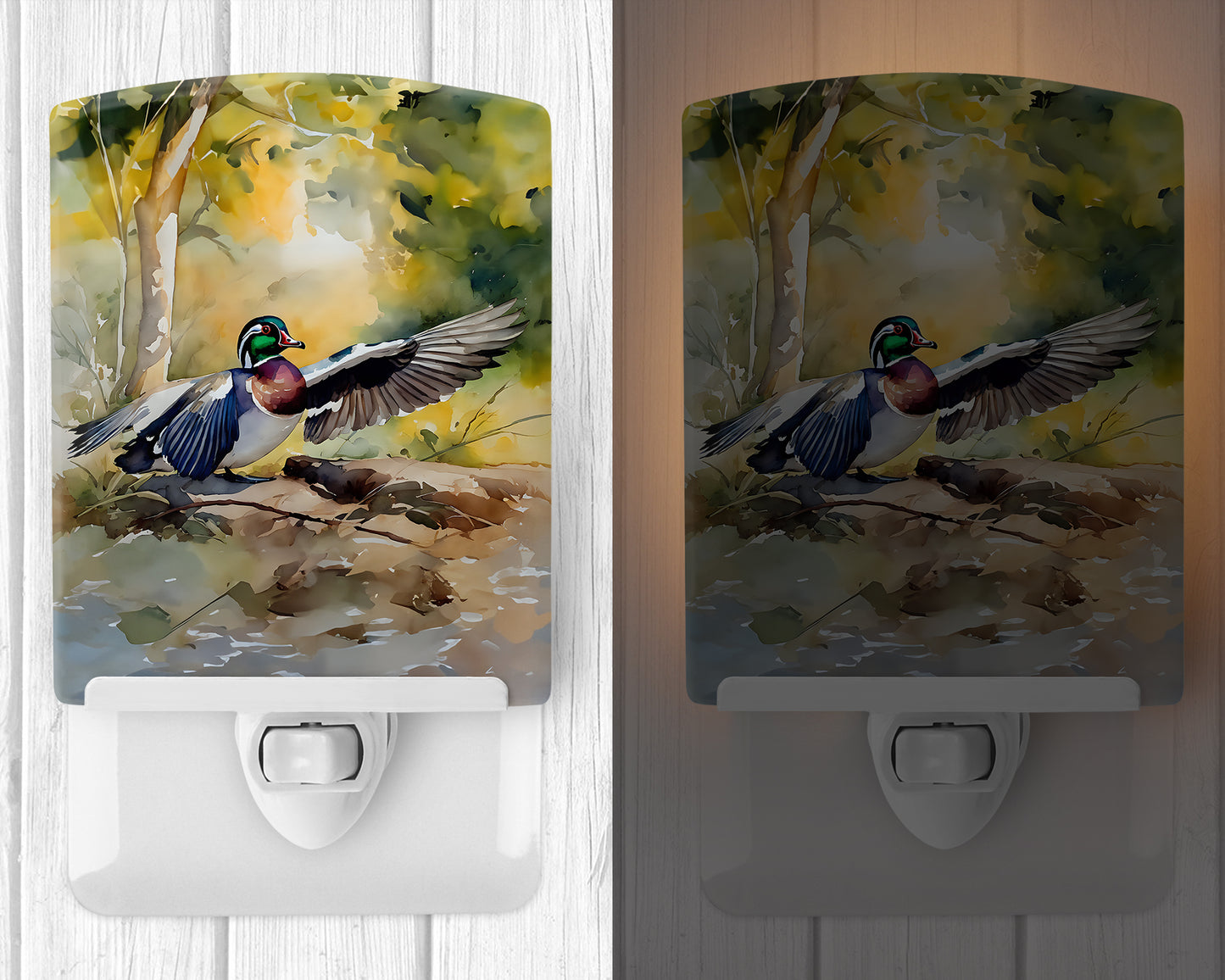 Wood Duck Ceramic Night Light