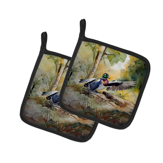 Buy this Wood Duck Pair of Pot Holders