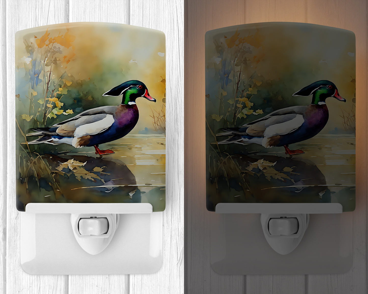 Wood Duck Ceramic Night Light