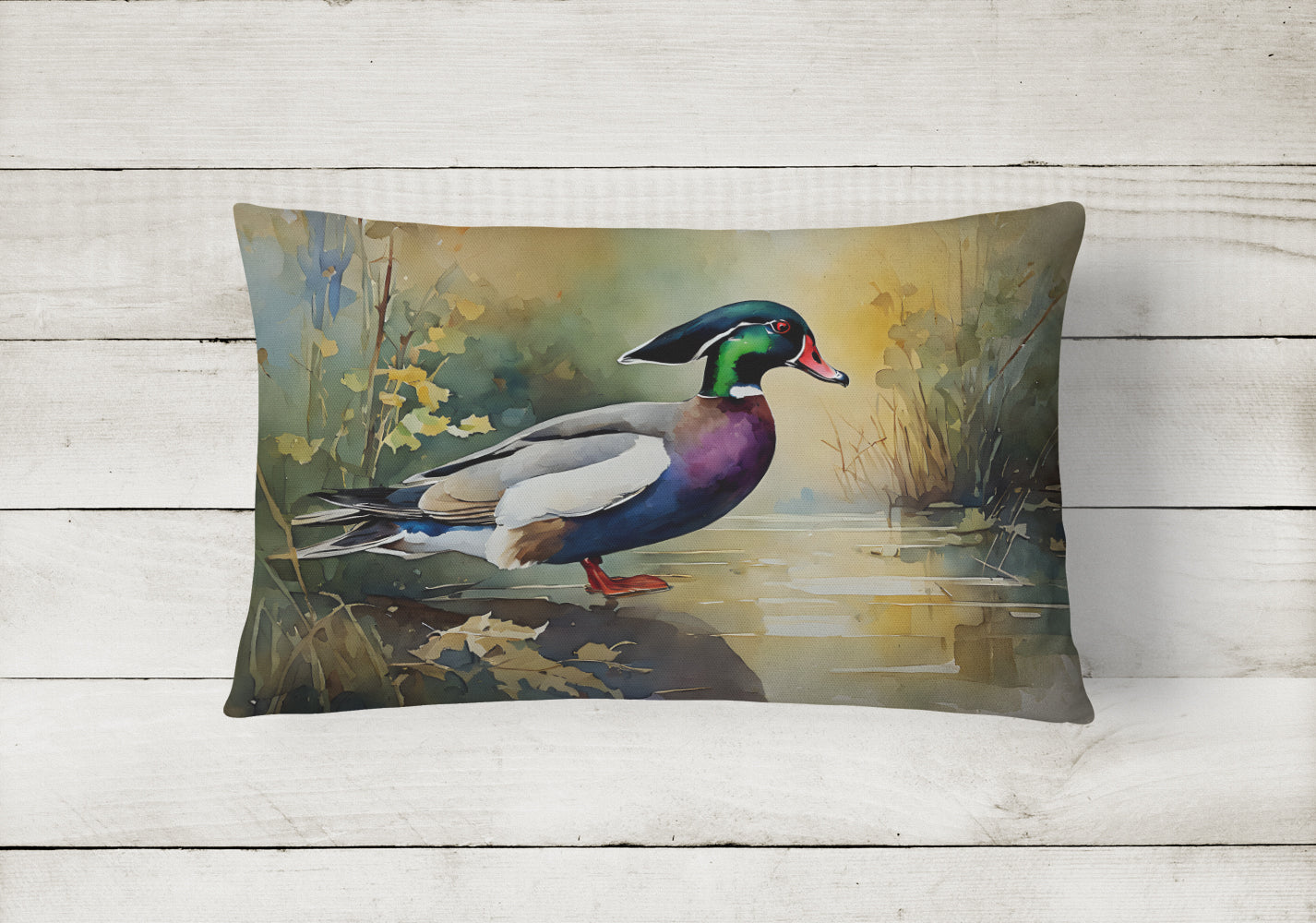 Wood Duck Throw Pillow