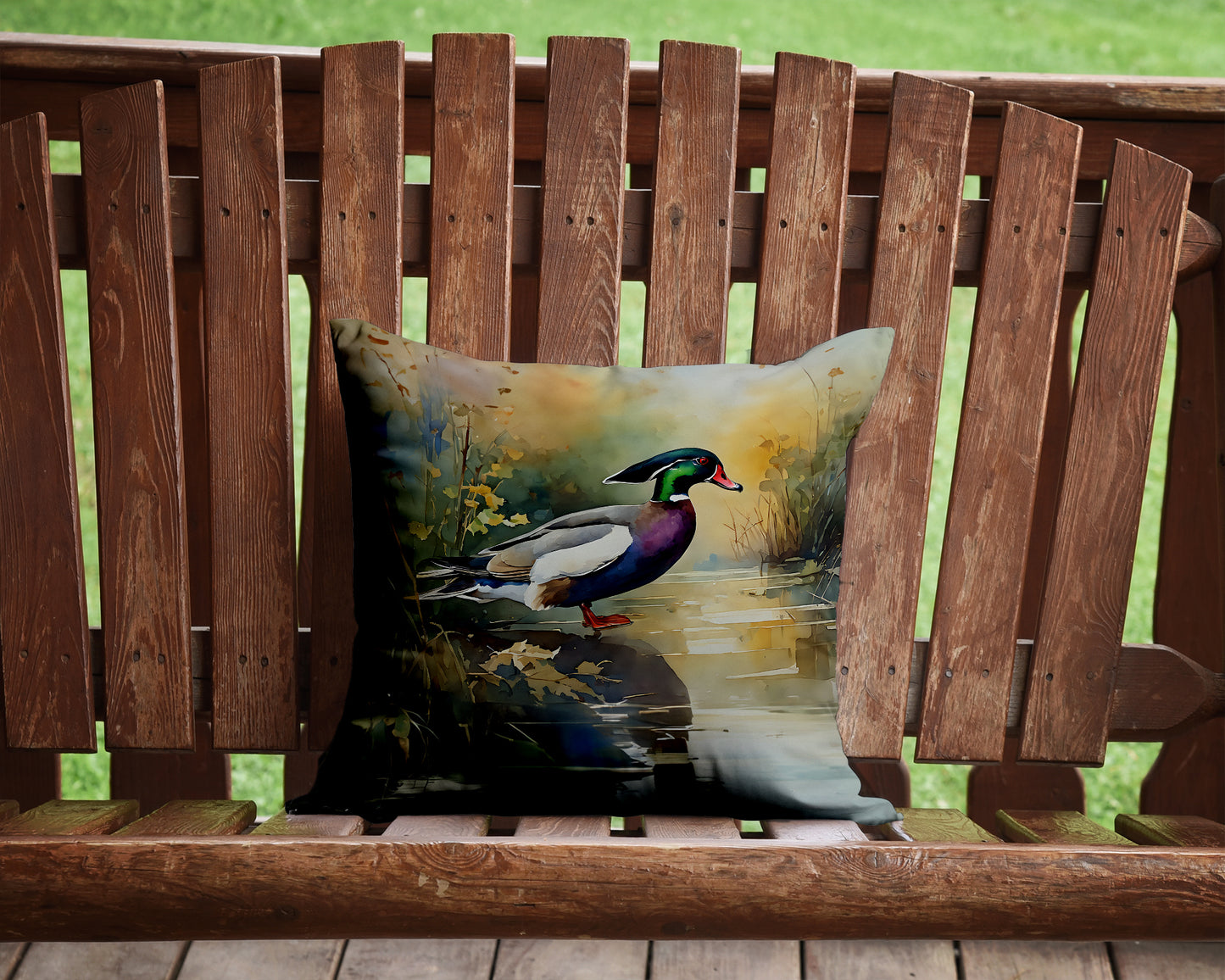 Wood Duck Throw Pillow