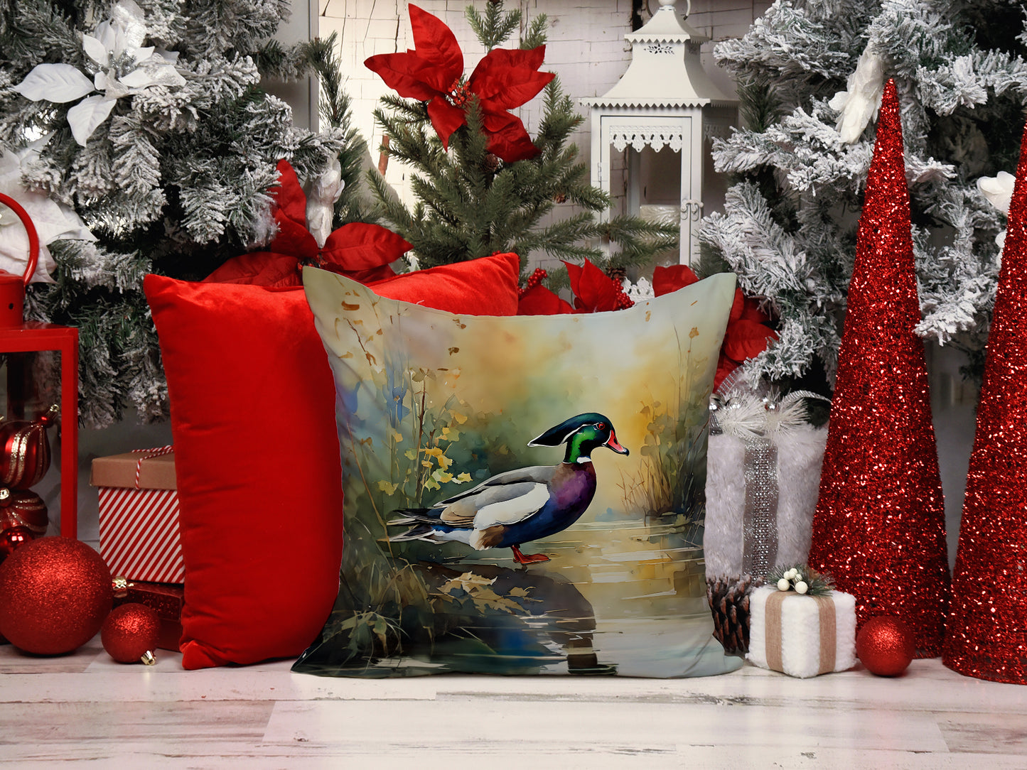 Wood Duck Throw Pillow