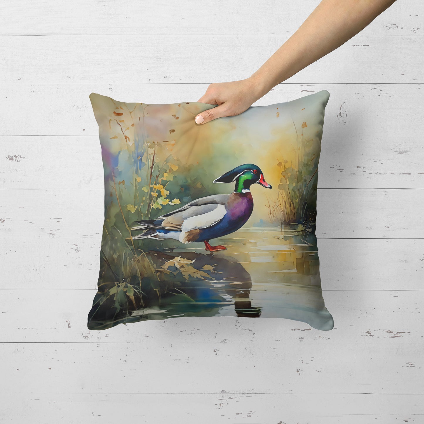 Wood Duck Throw Pillow