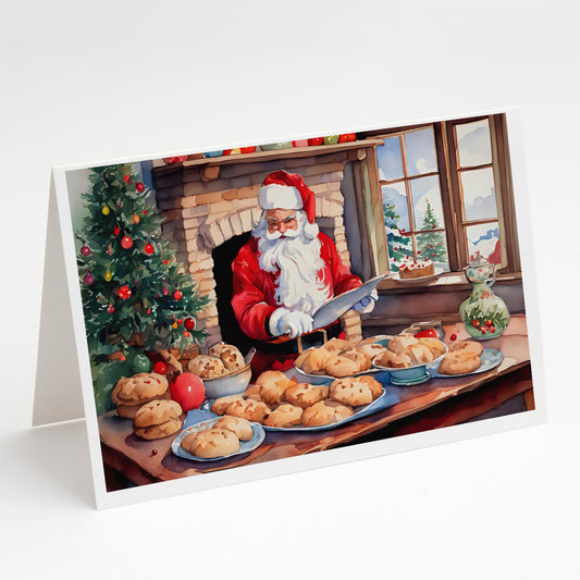 Buy this Cookies with Santa Claus Greeting Cards Pack of 8