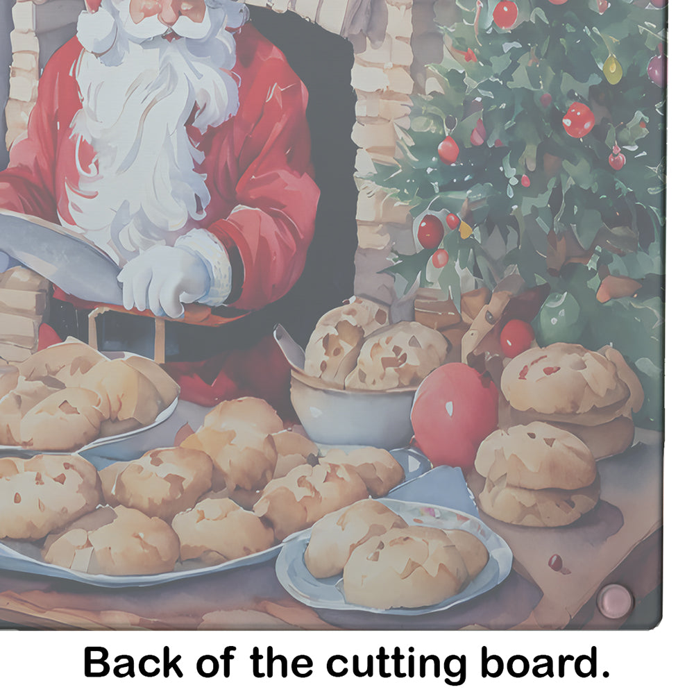 Cookies with Santa Claus Glass Cutting Board